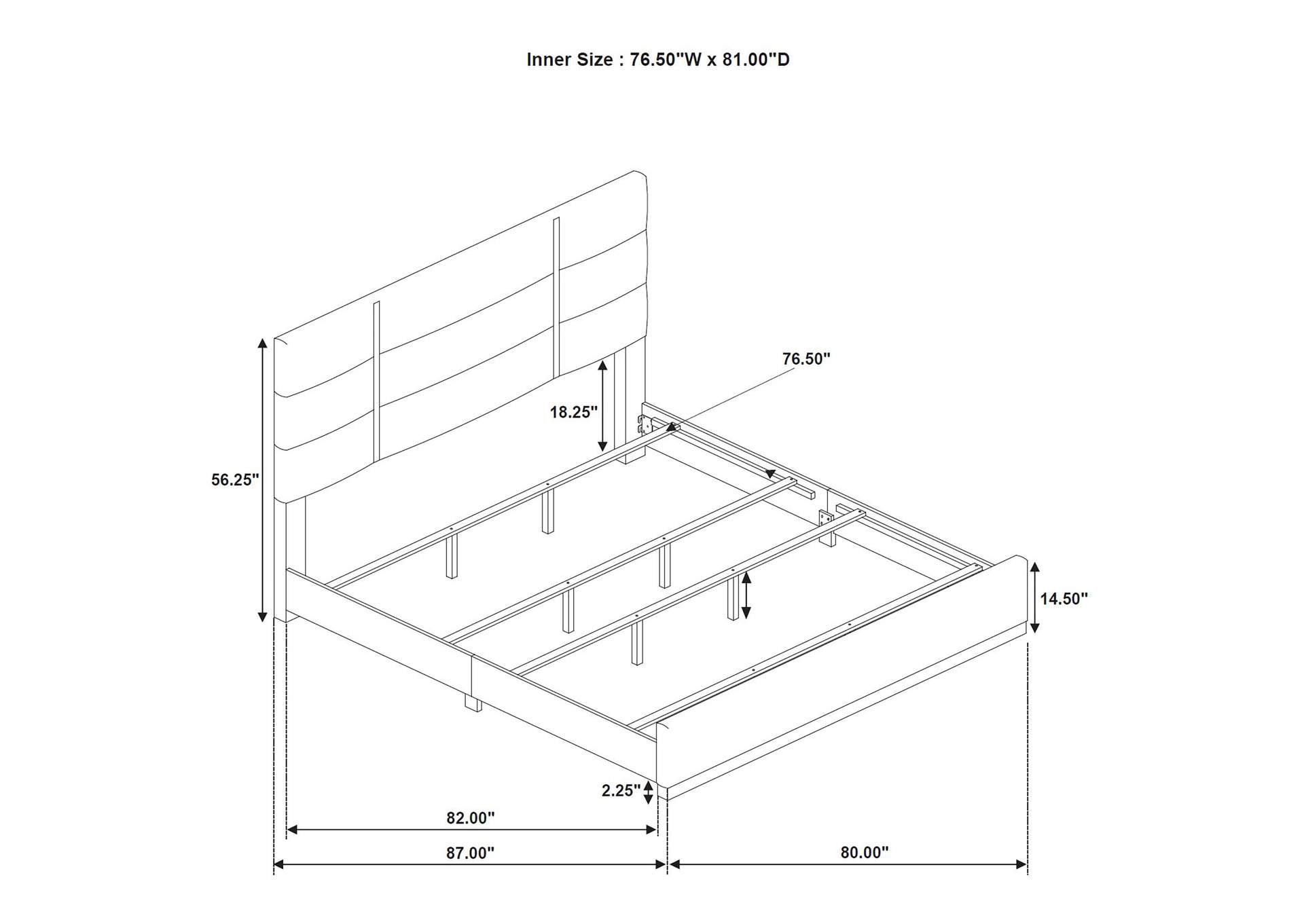 Ines 4-piece Eastern King Bedroom Set Grey and White High Gloss image 16