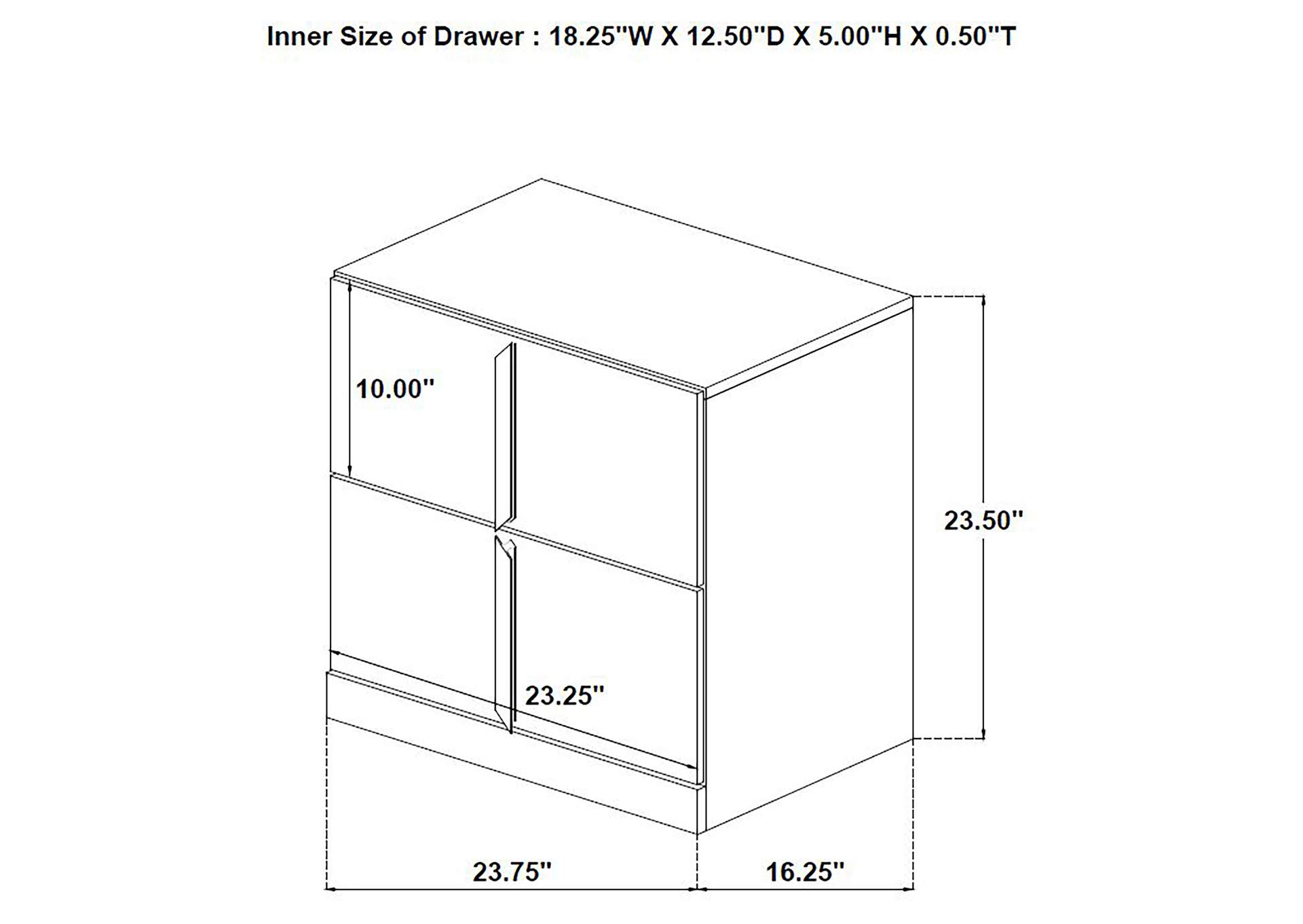 Ines 4-piece Eastern King Bedroom Set Grey and White High Gloss image 13