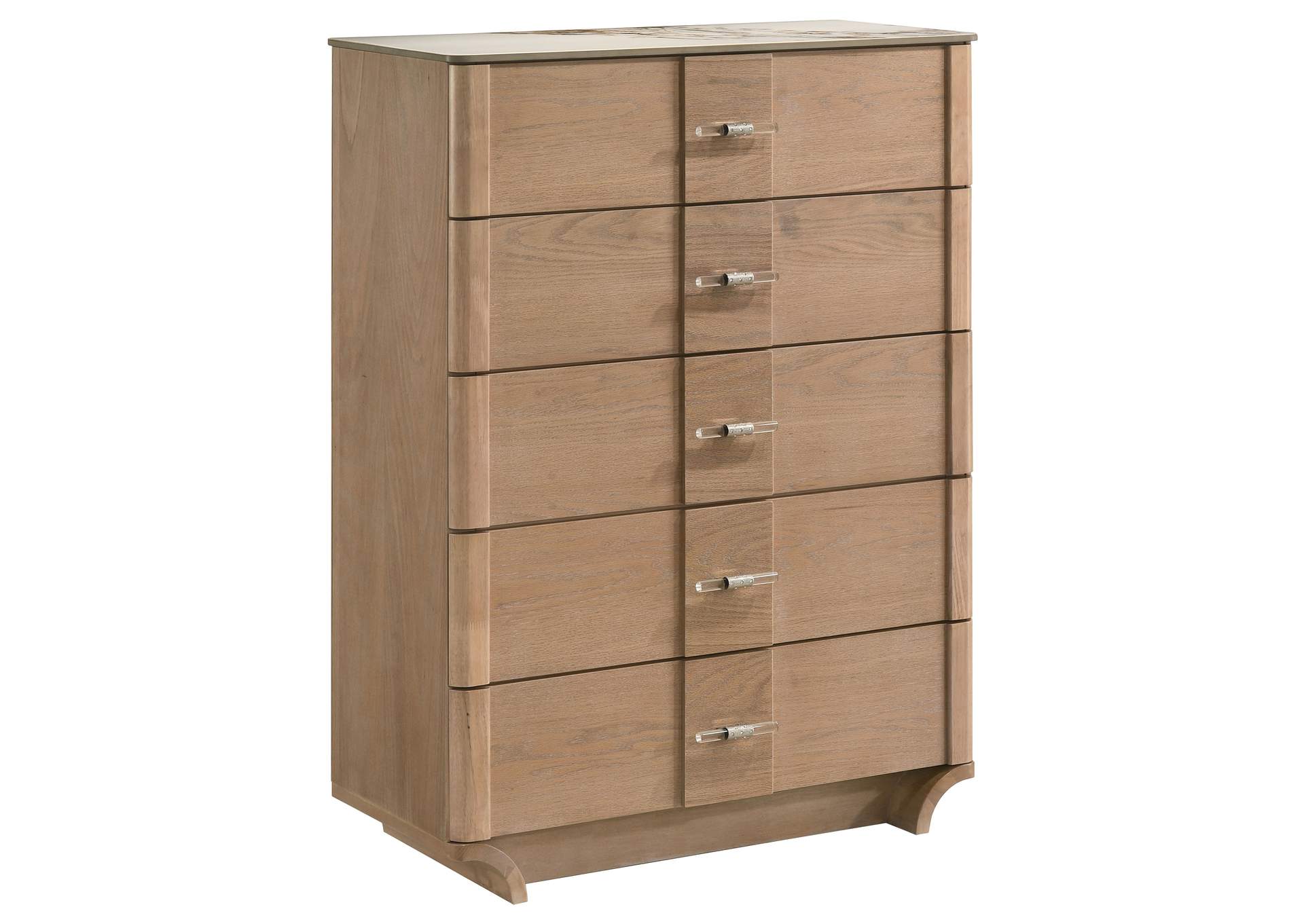 Leanne 5-piece Eastern King Bedroom Set Light Oak image 3