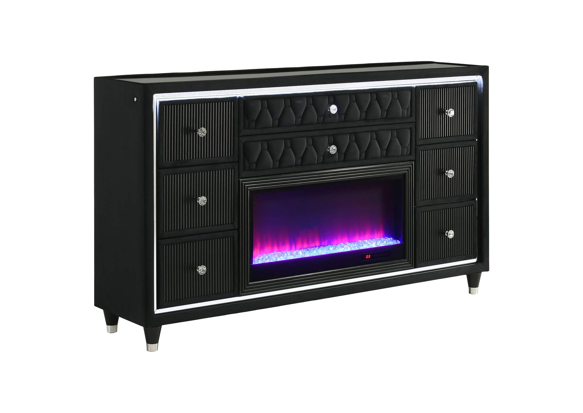 Lorient 4-piece California King Bedroom Set Black image 16