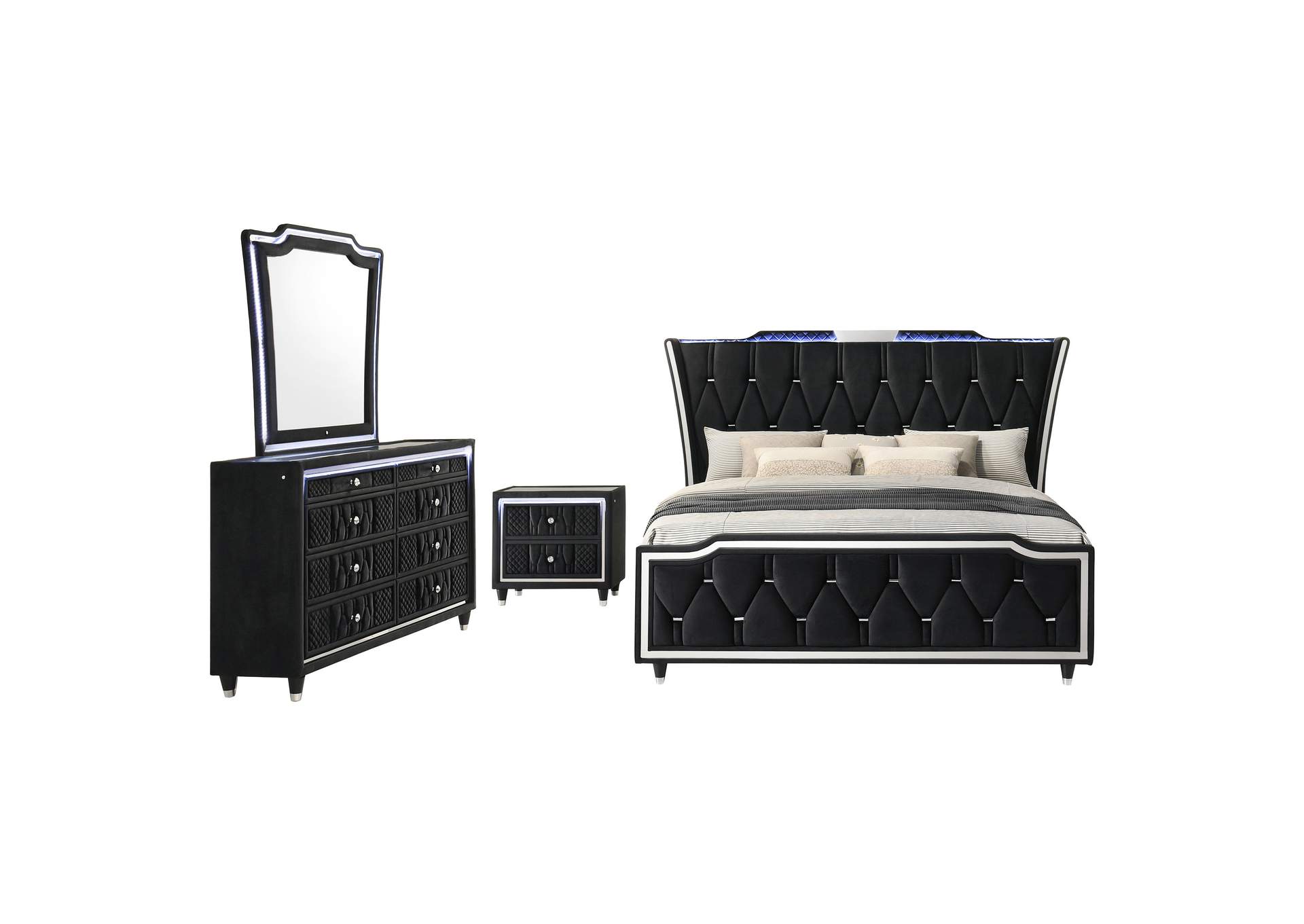Lorient 4-piece California King Bedroom Set Black image 21