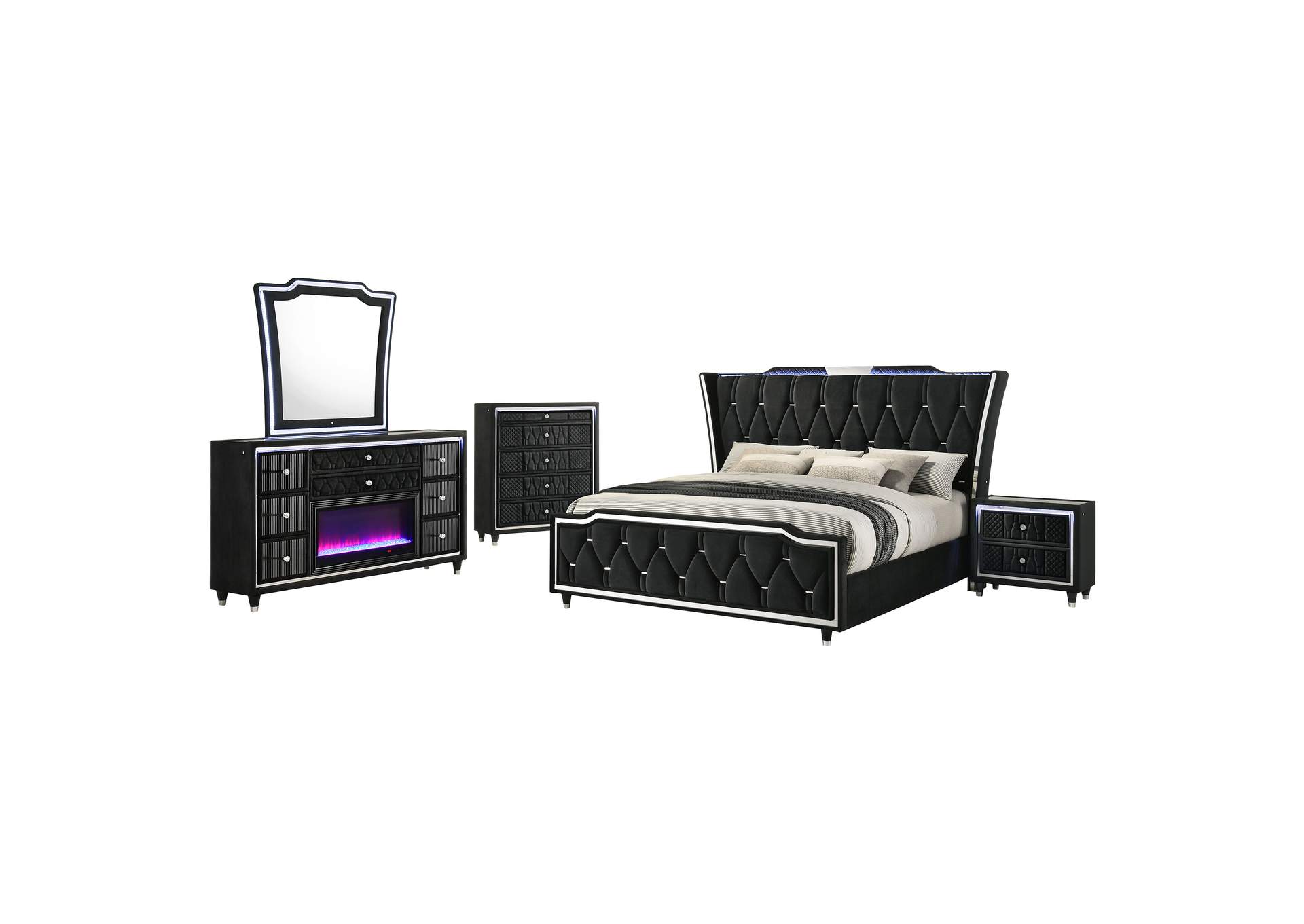 Lorient 5-piece California King Bedroom Set Black image 21