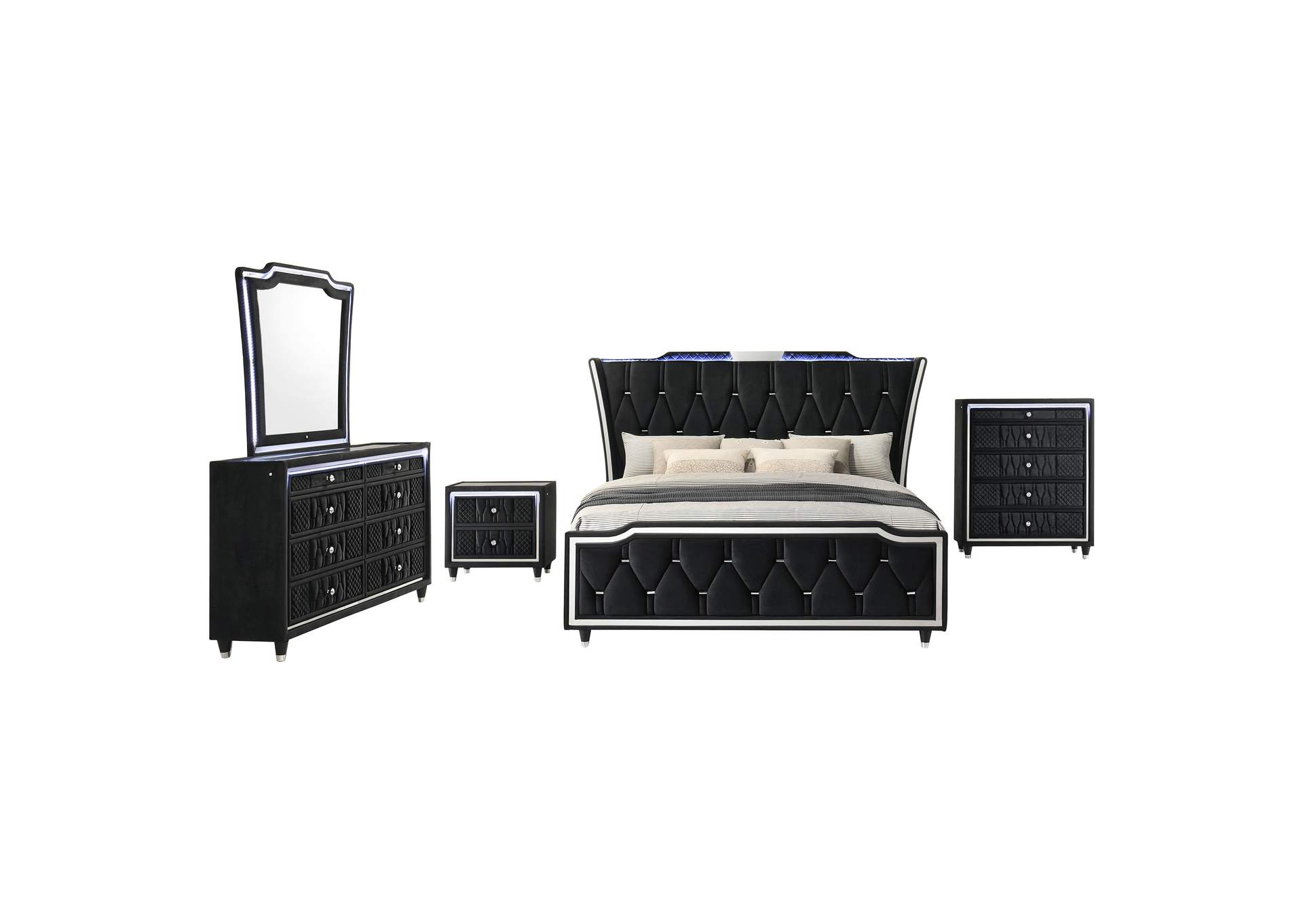 Lorient 5-piece California King Bedroom Set Black image 21