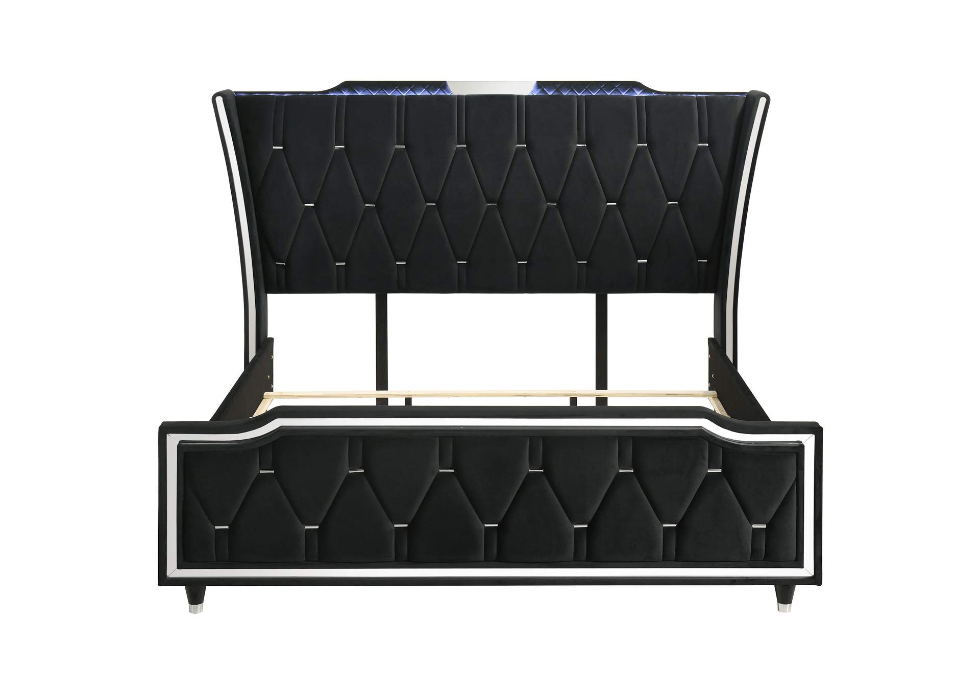 Lorient California King LED Upholstered Bed Black image 5