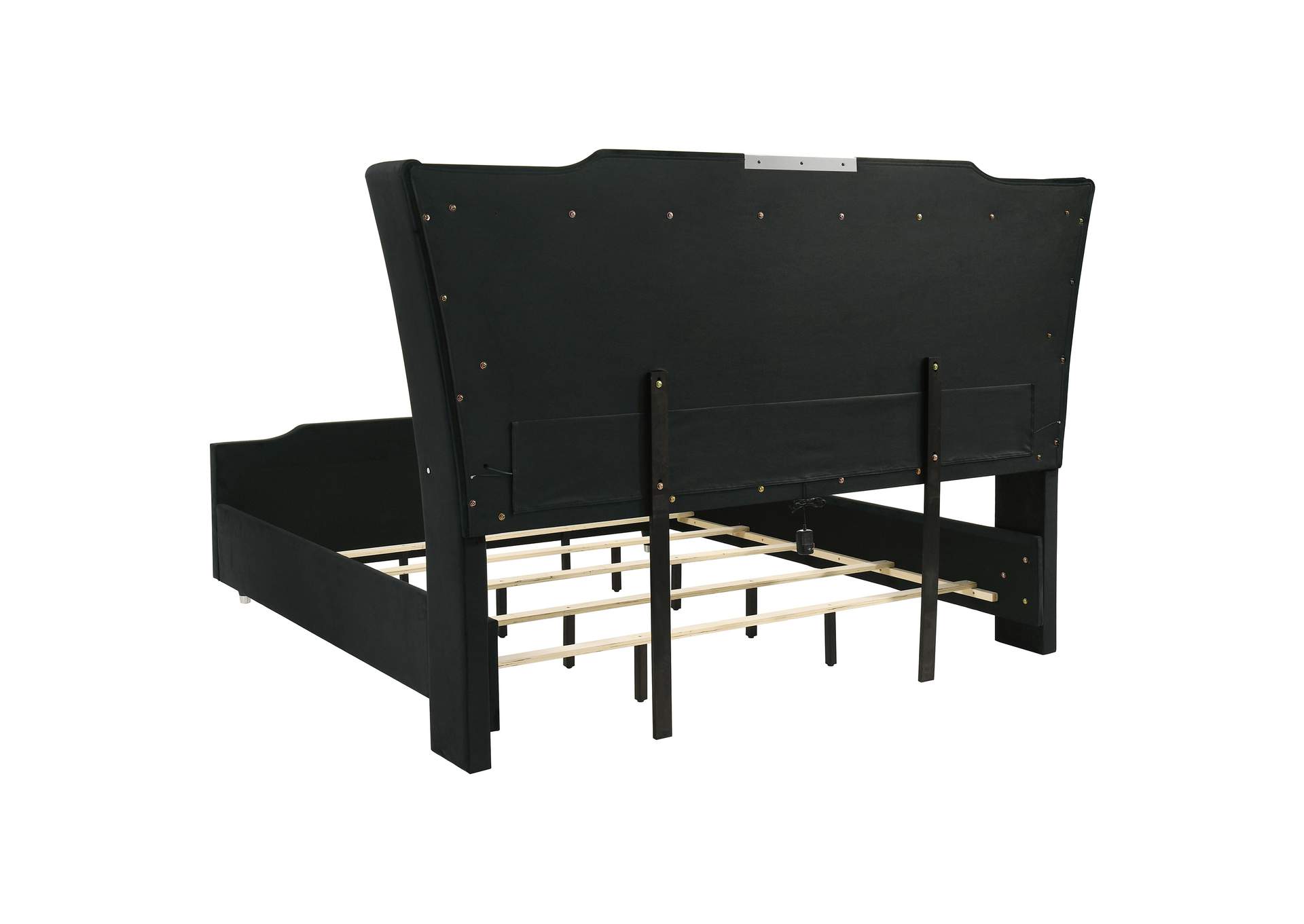 Lorient California King LED Upholstered Bed Black image 6