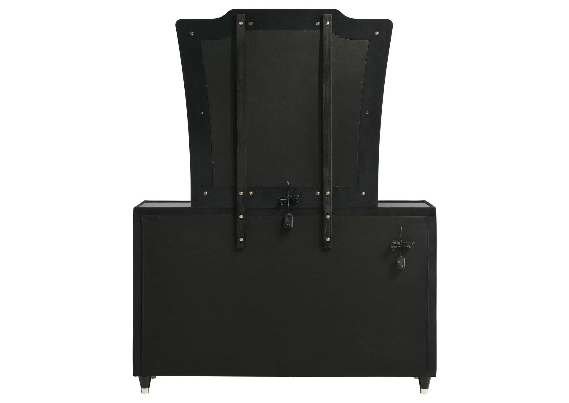 Lorient 8-drawer LED Dresser with Mirror Black image 8