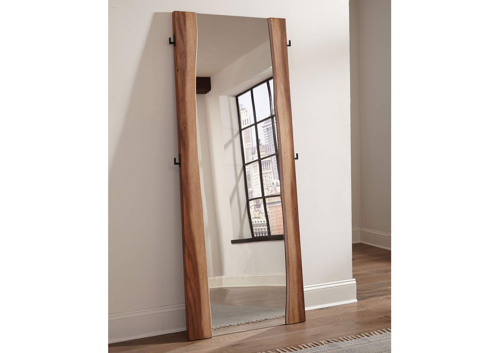 Winslow 31 x 76 Inch Standing Floor Mirror Smokey Walnut