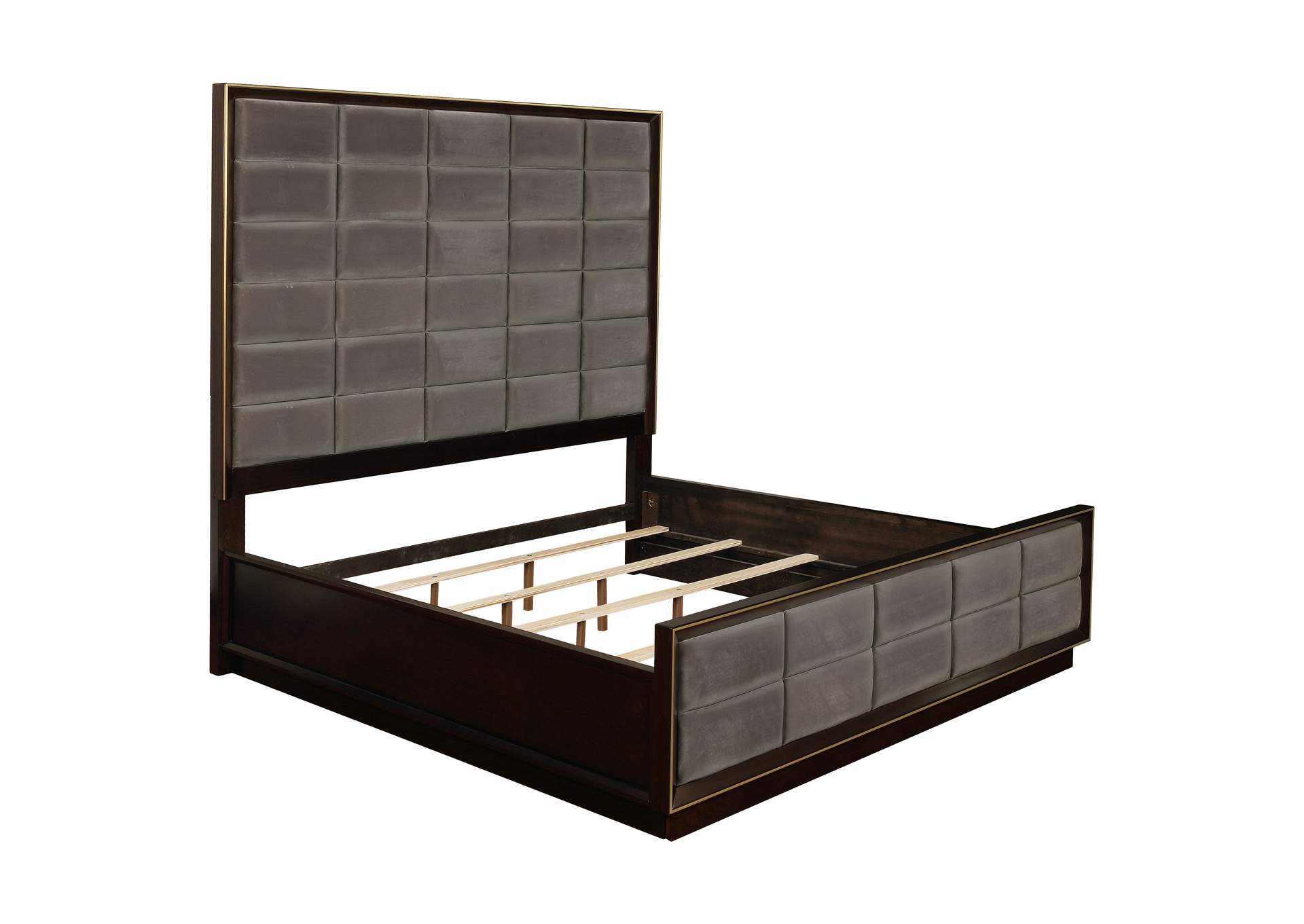 Durango 77-inch California King Panel Bed Smoked Peppercorn