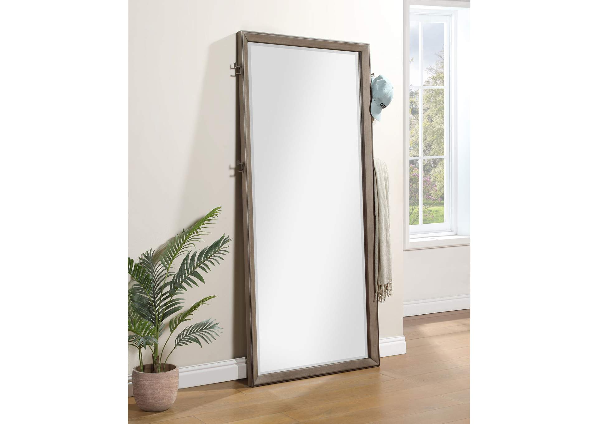 Durango 80-inch Standing Floor Mirror Washed Oak