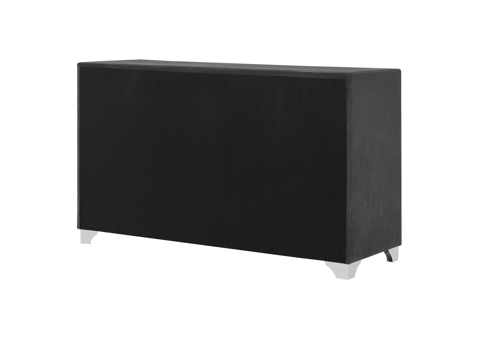 Melody 6-drawer Upholstered Dresser Grey image 9