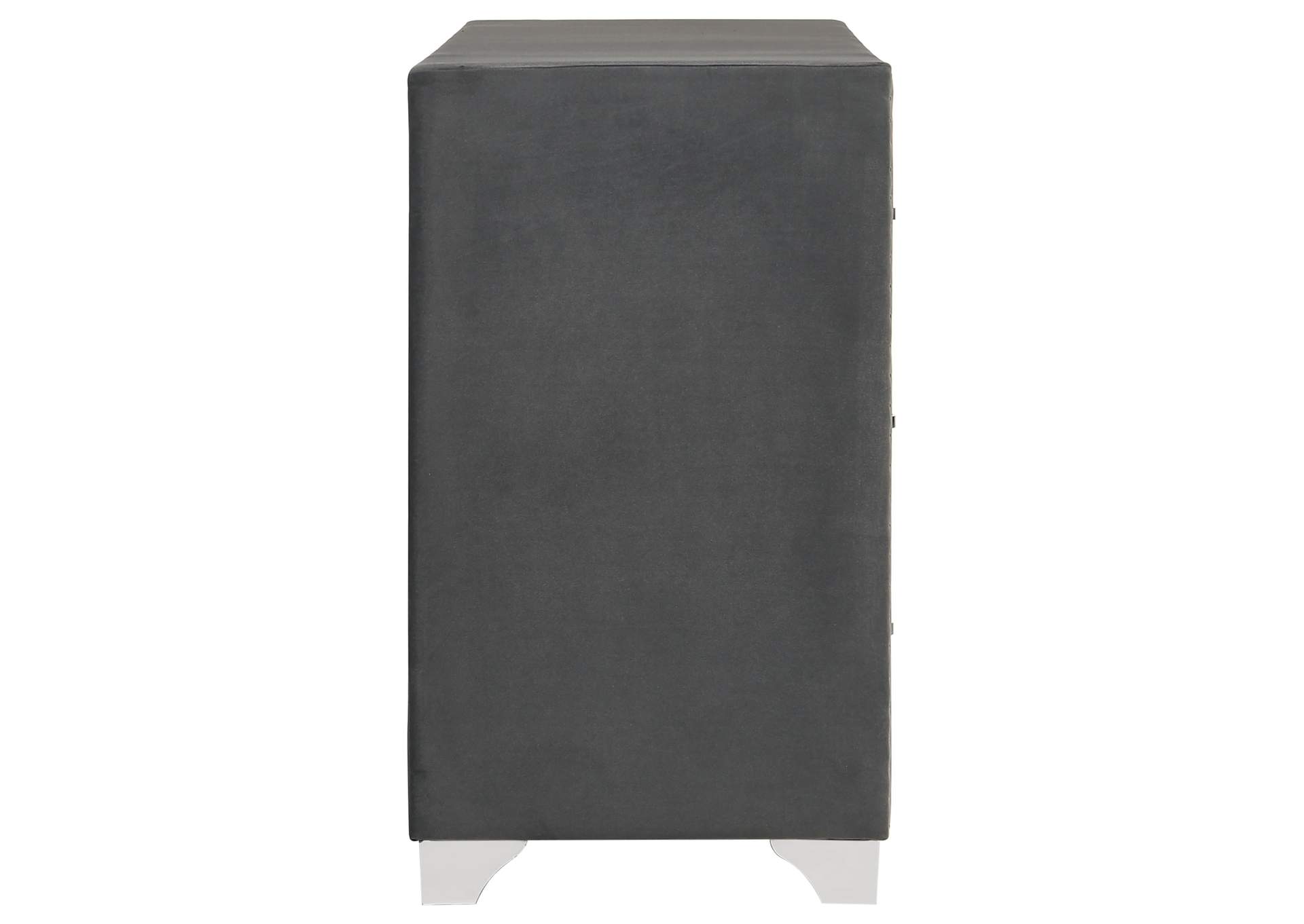 Melody 6-drawer Upholstered Dresser Grey image 10