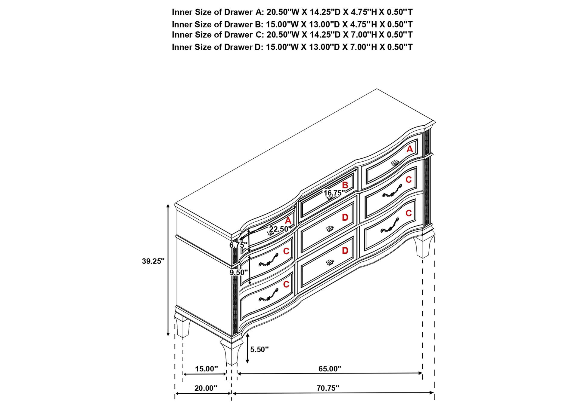 EASTERN KING BED 5 PC SET