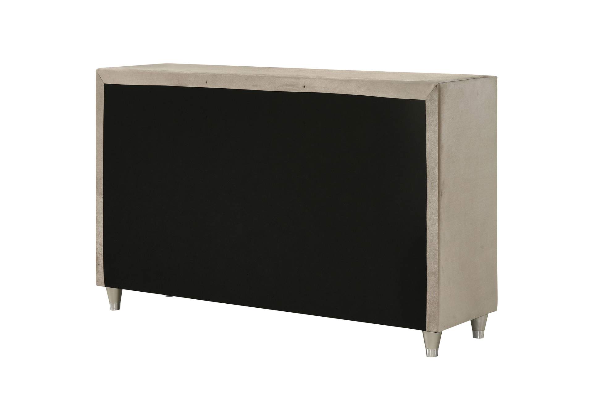 Antonella 7-drawer Upholstered Dresser Ivory and Camel image 9