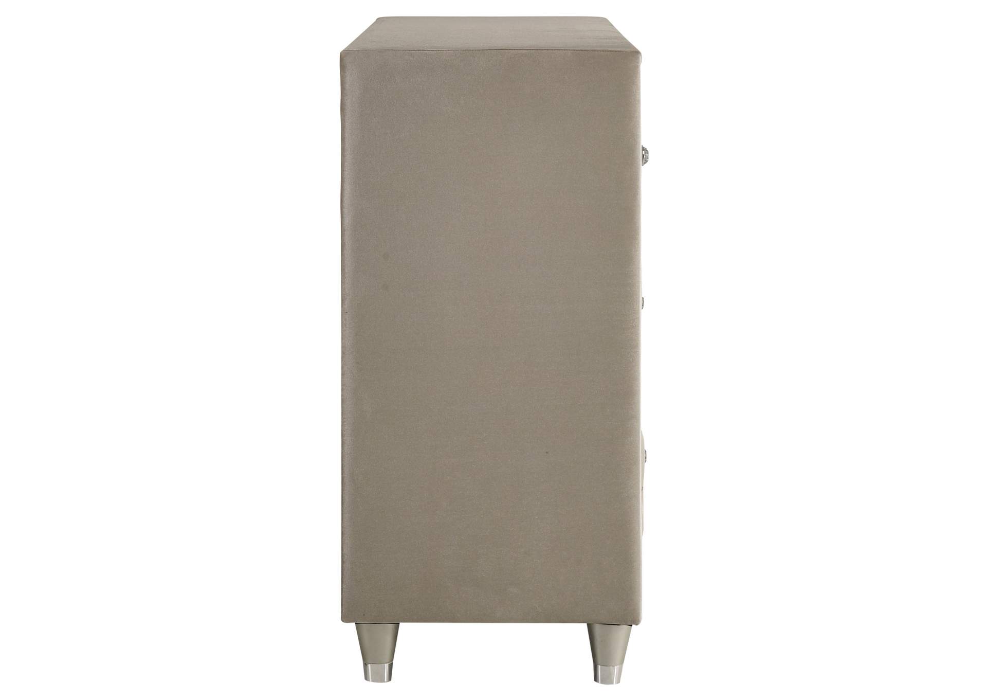 Antonella 7-drawer Upholstered Dresser Ivory and Camel image 10