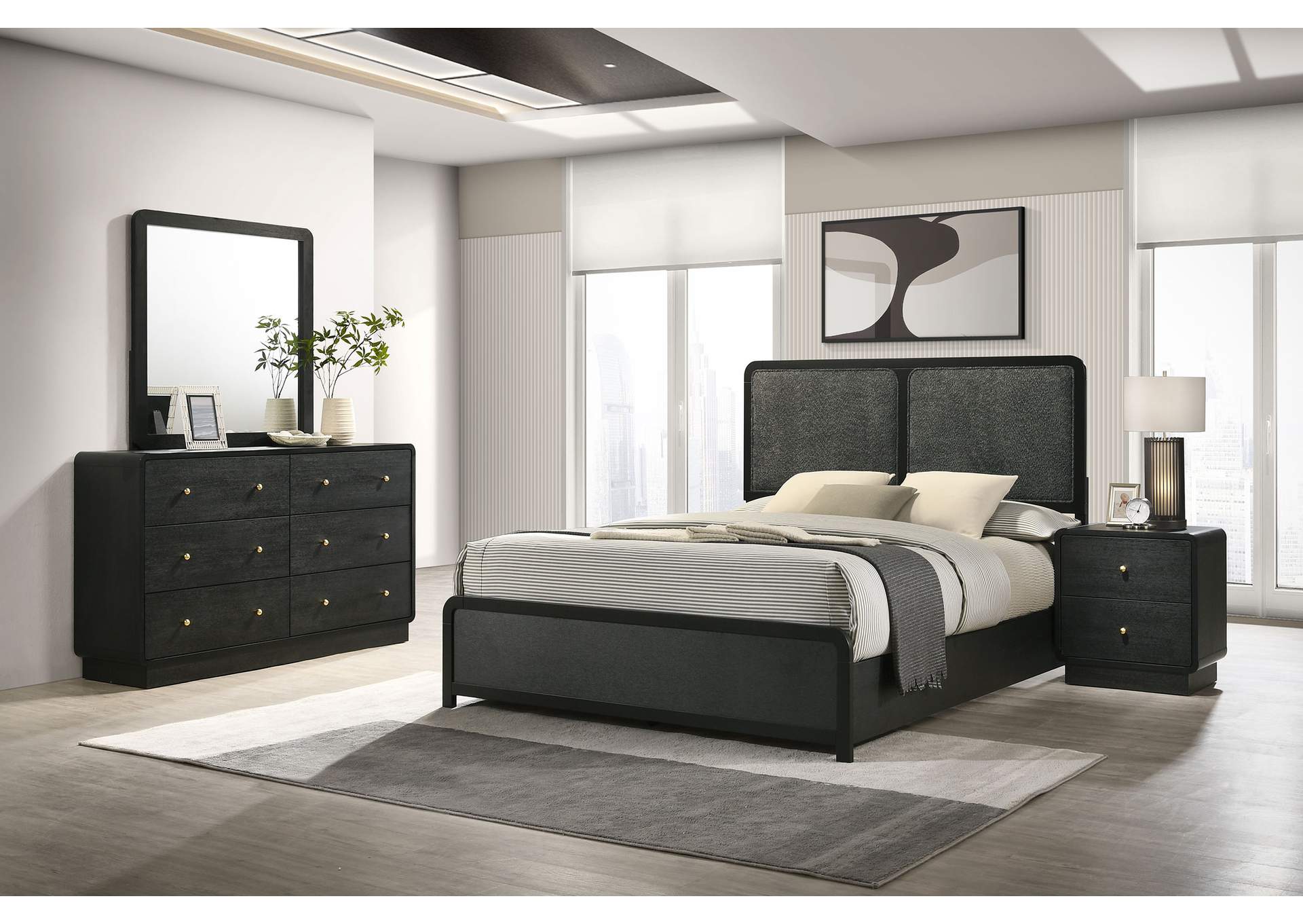 Cavelle 4-piece Full Bedroom Set Black image 1