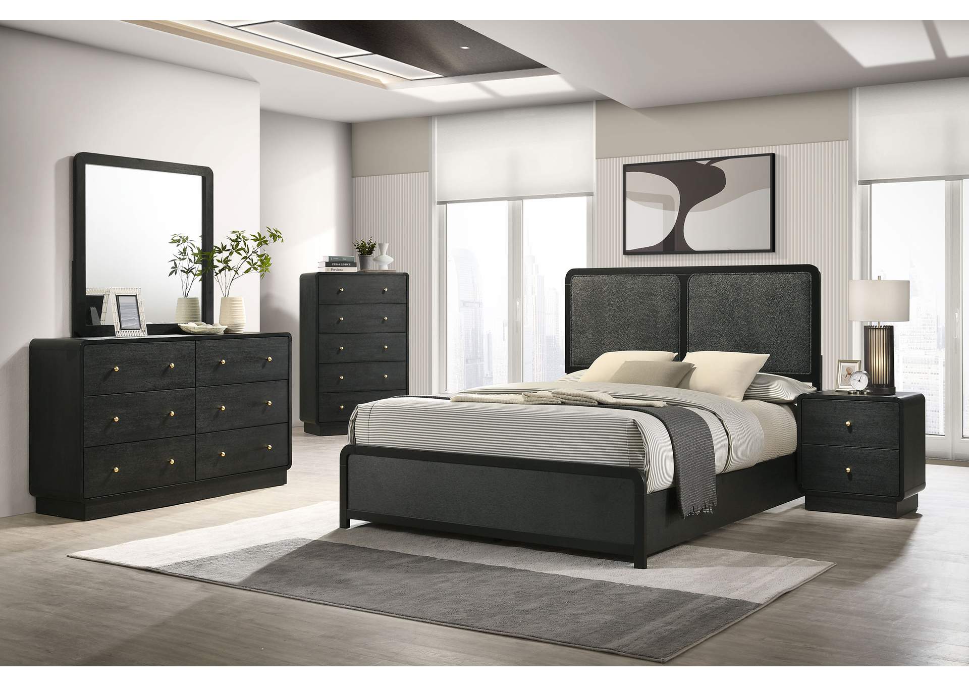 Cavelle 5-piece Full Bedroom Set Black image 1