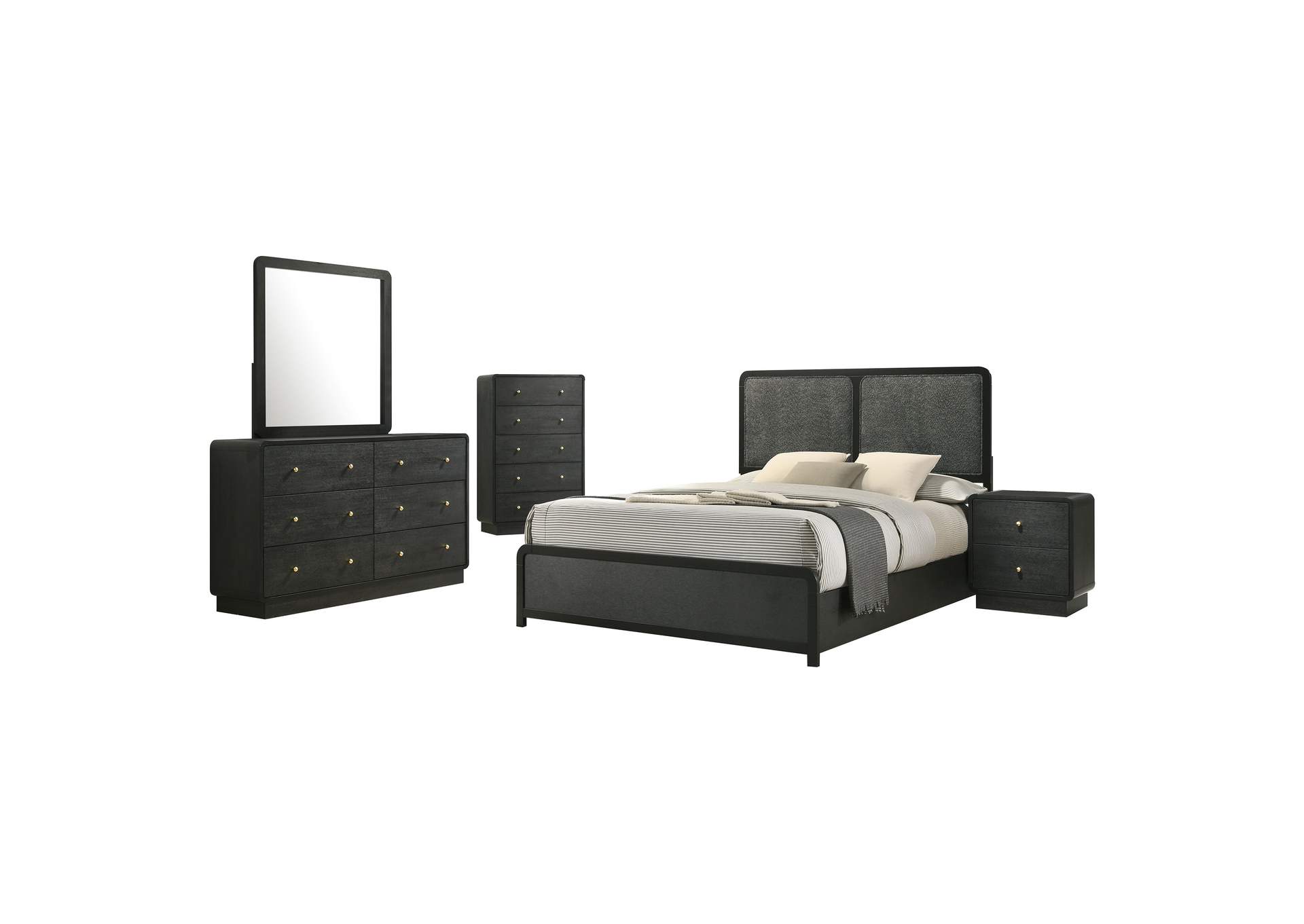 Cavelle 5-piece Full Bedroom Set Black image 21