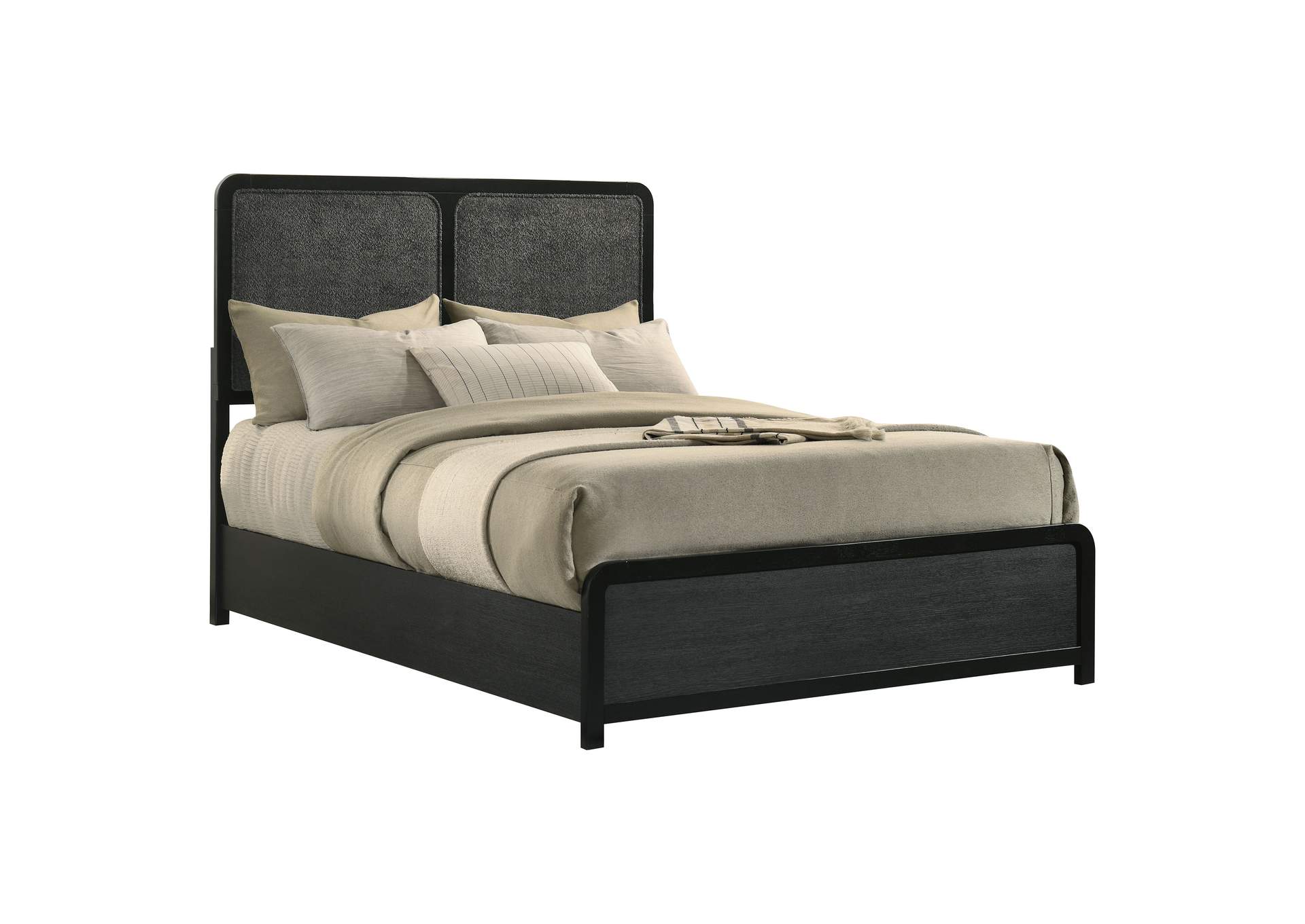 Cavelle 51-inch Upholstered Full Panel Bed Black image 4