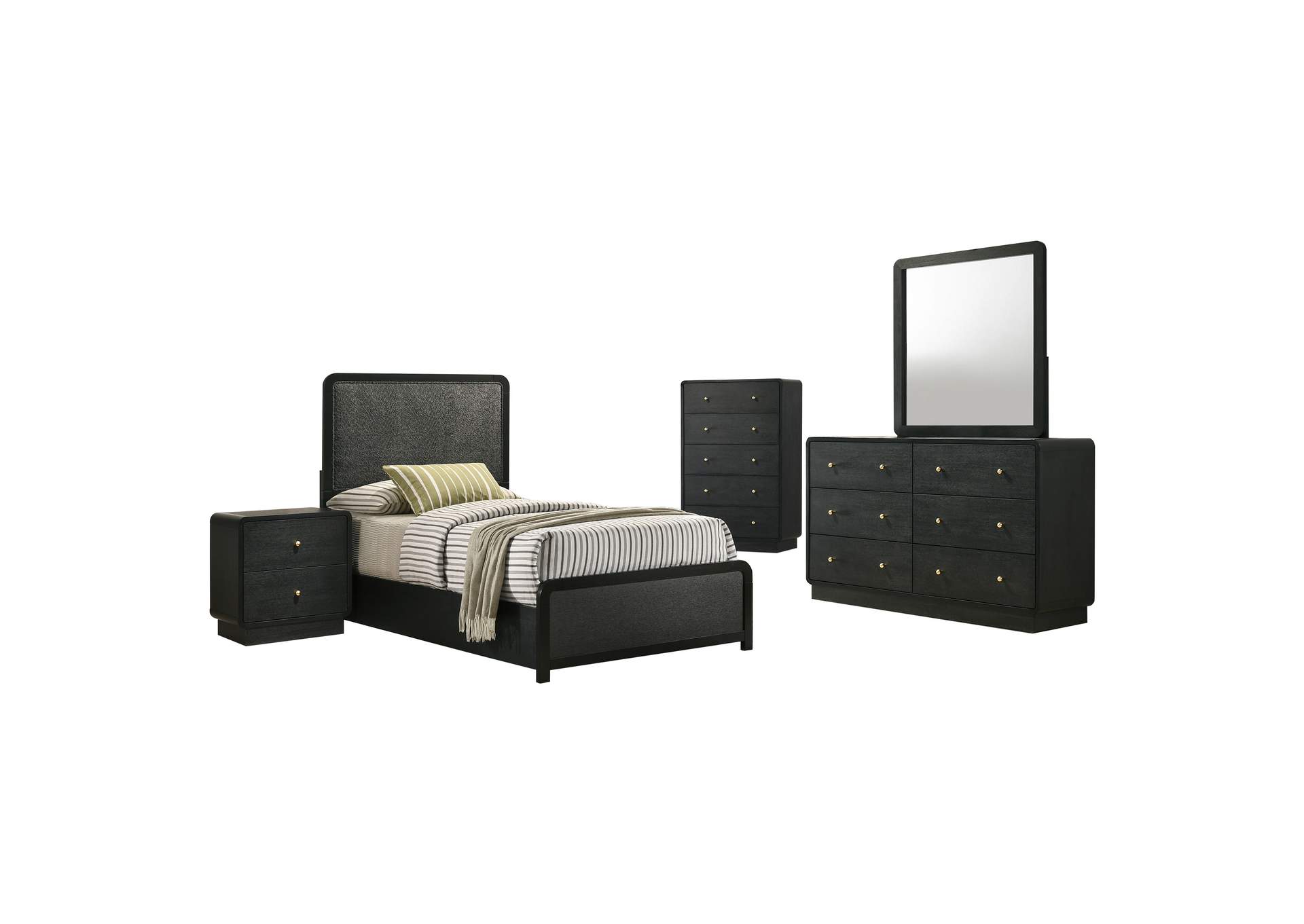 Cavelle 5-piece Twin Bedroom Set Black image 21