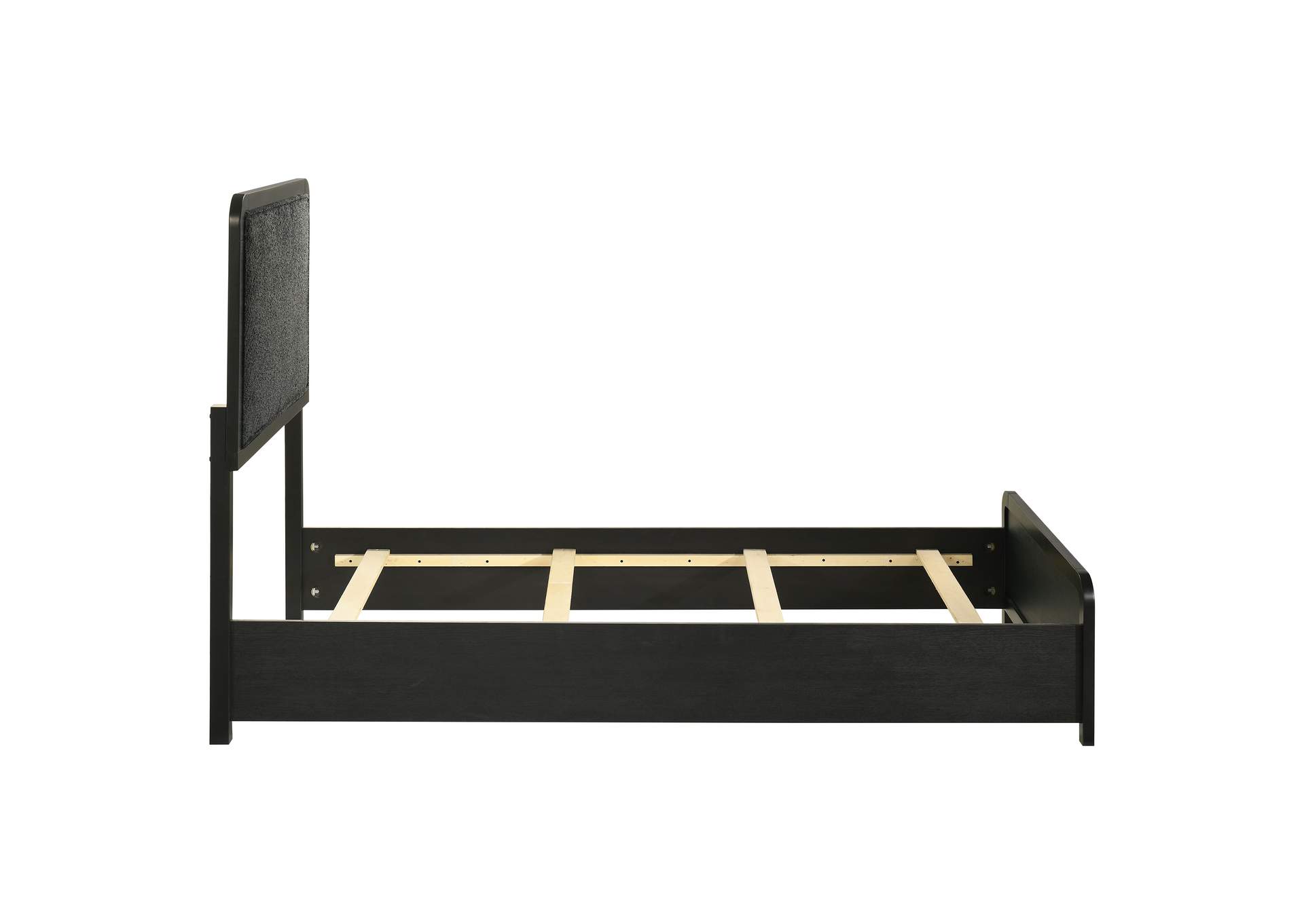 Cavelle 51-inch Upholstered Twin Panel Bed Black image 7