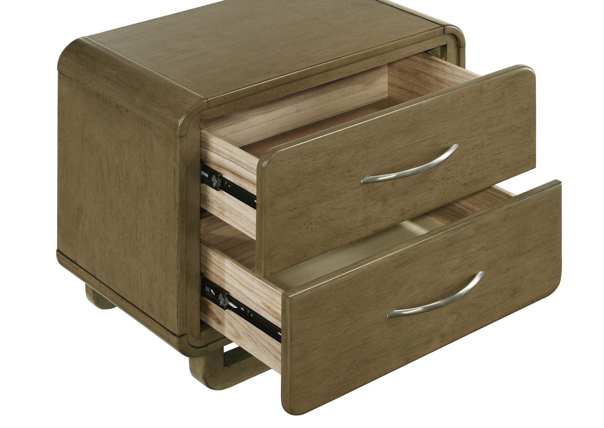 Amsbury 2-drawer Nightstand Bedside Table Nutmeg