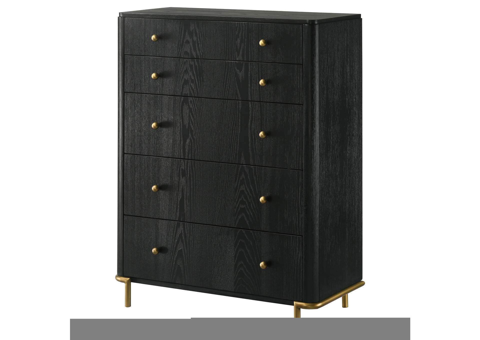 Arini 5-drawer Bedroom Chest Black