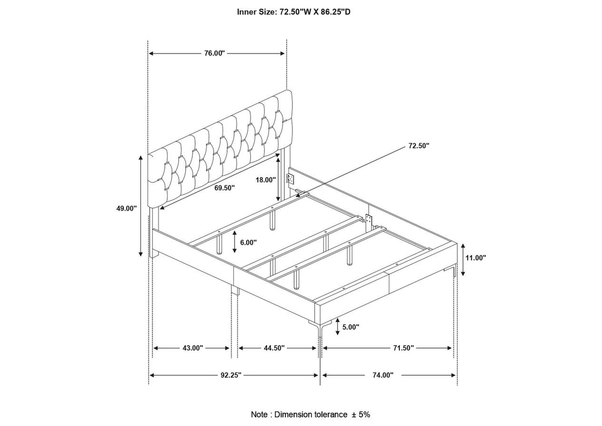 CALIFORNIA KING BED 4 PC SET image 12