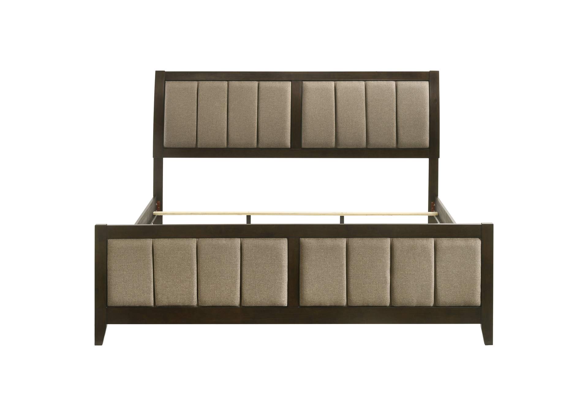 Wilkes 51-inch Upholstered California King Bed Dark Cocoa