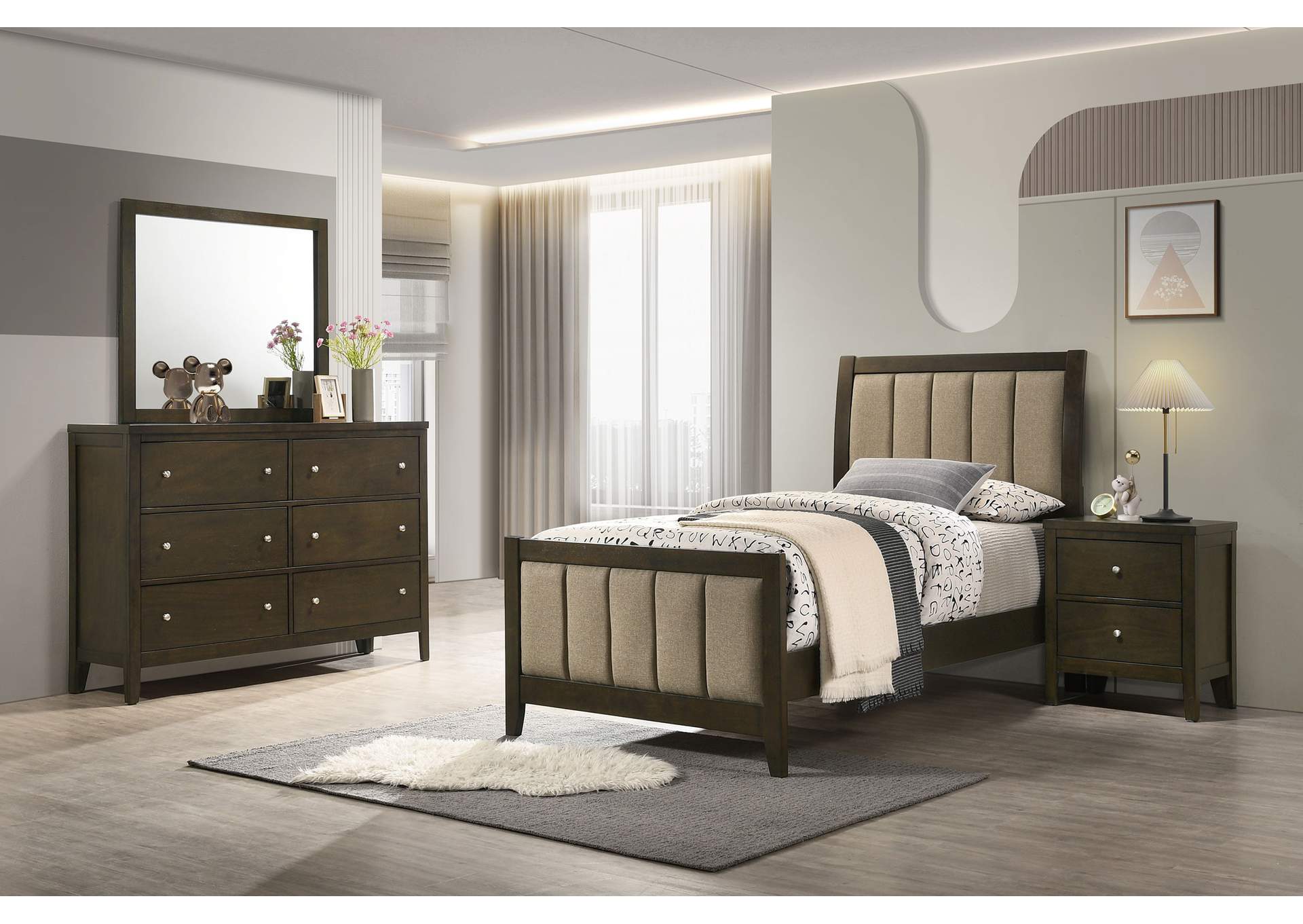 Wilkes 4-piece Twin Bedroom Set Dark Cocoa