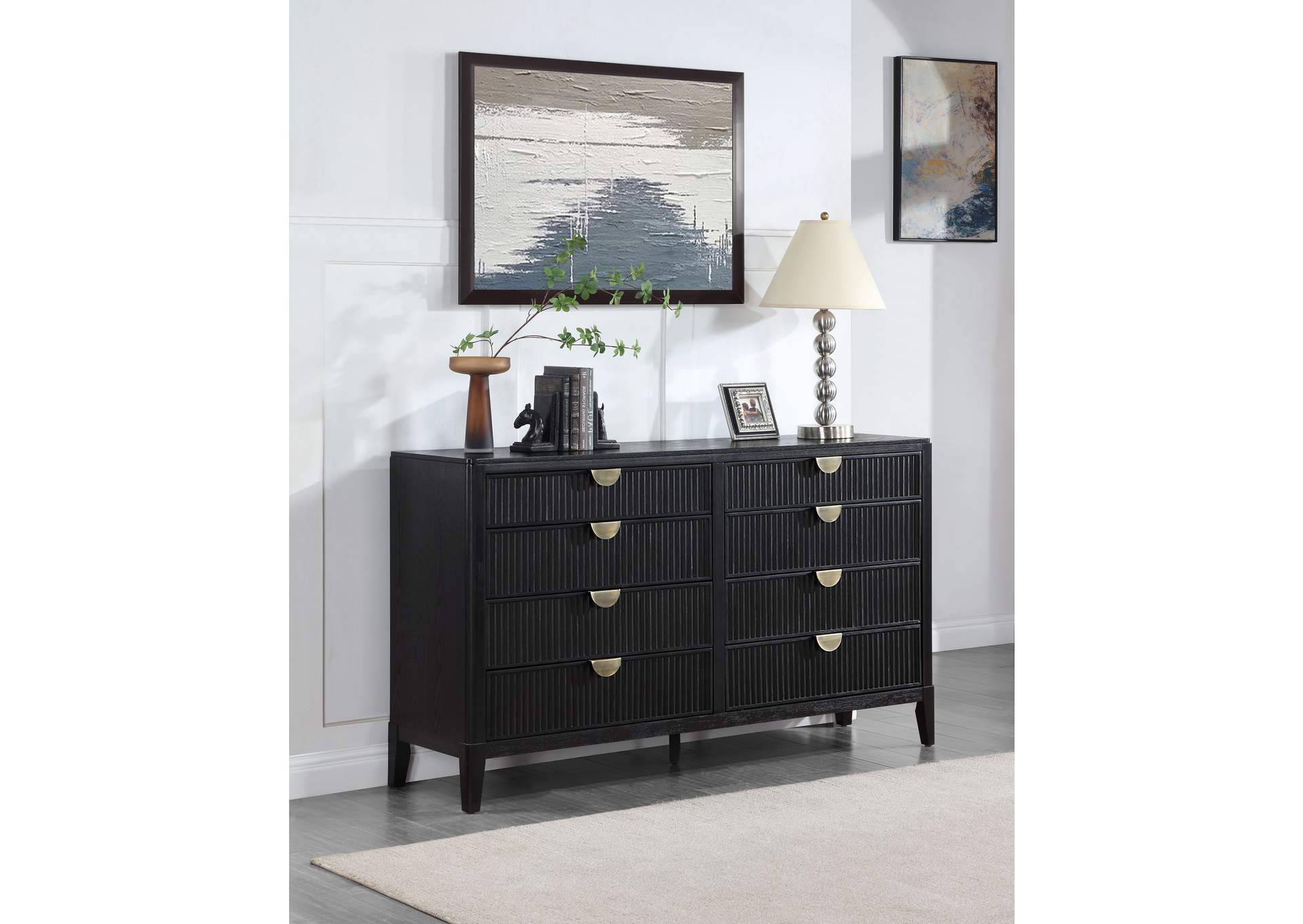 Brookmead 8-drawer Dresser Black