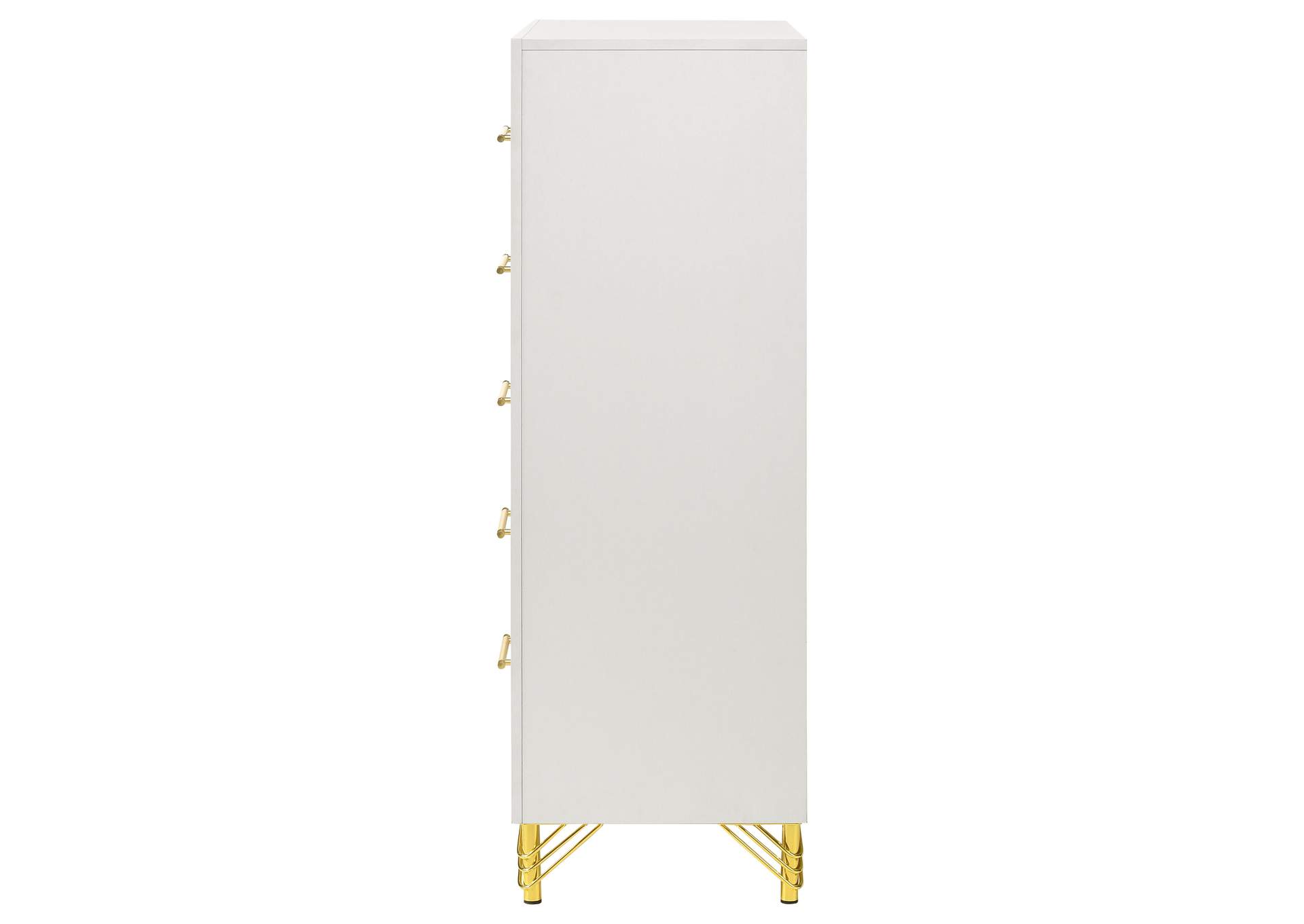 Lucia 5-drawer Bedroom Chest of Drawers White