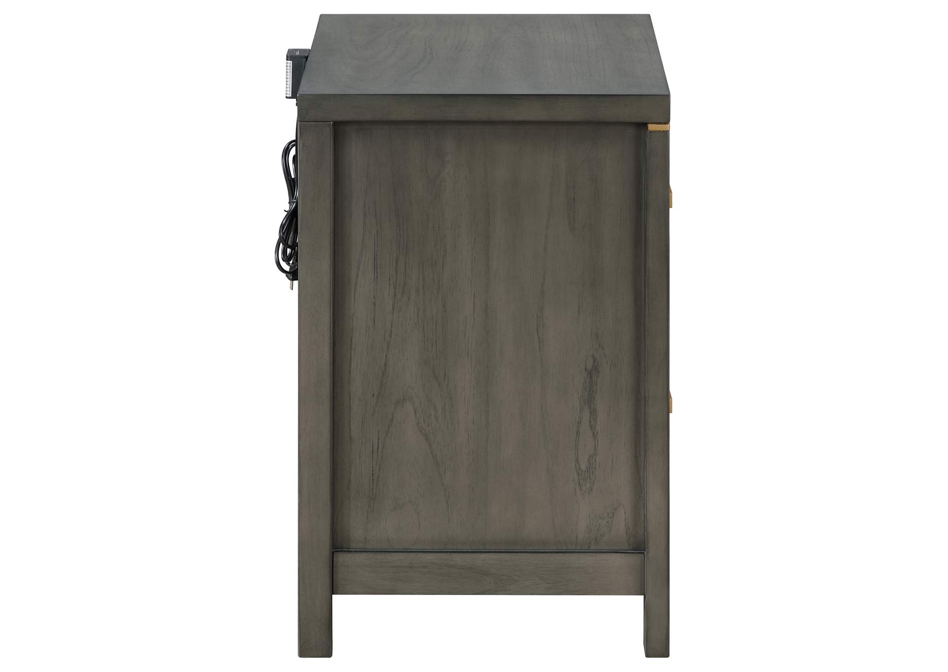 Kieran 2-drawer Nightstand Grey