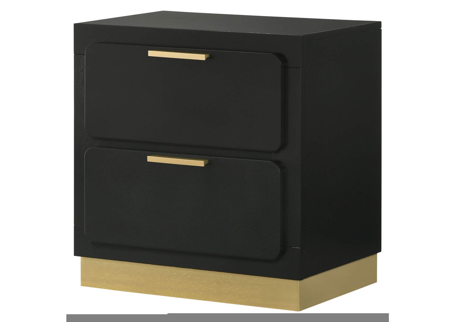 Caraway 2-drawer Nightstand Black