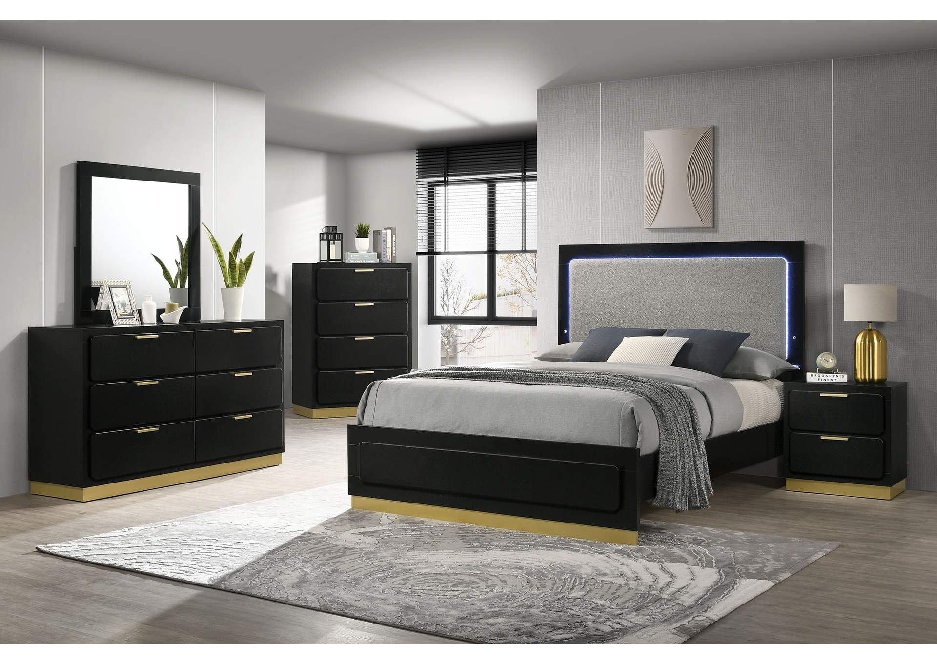 Caraway 2-drawer Nightstand Black