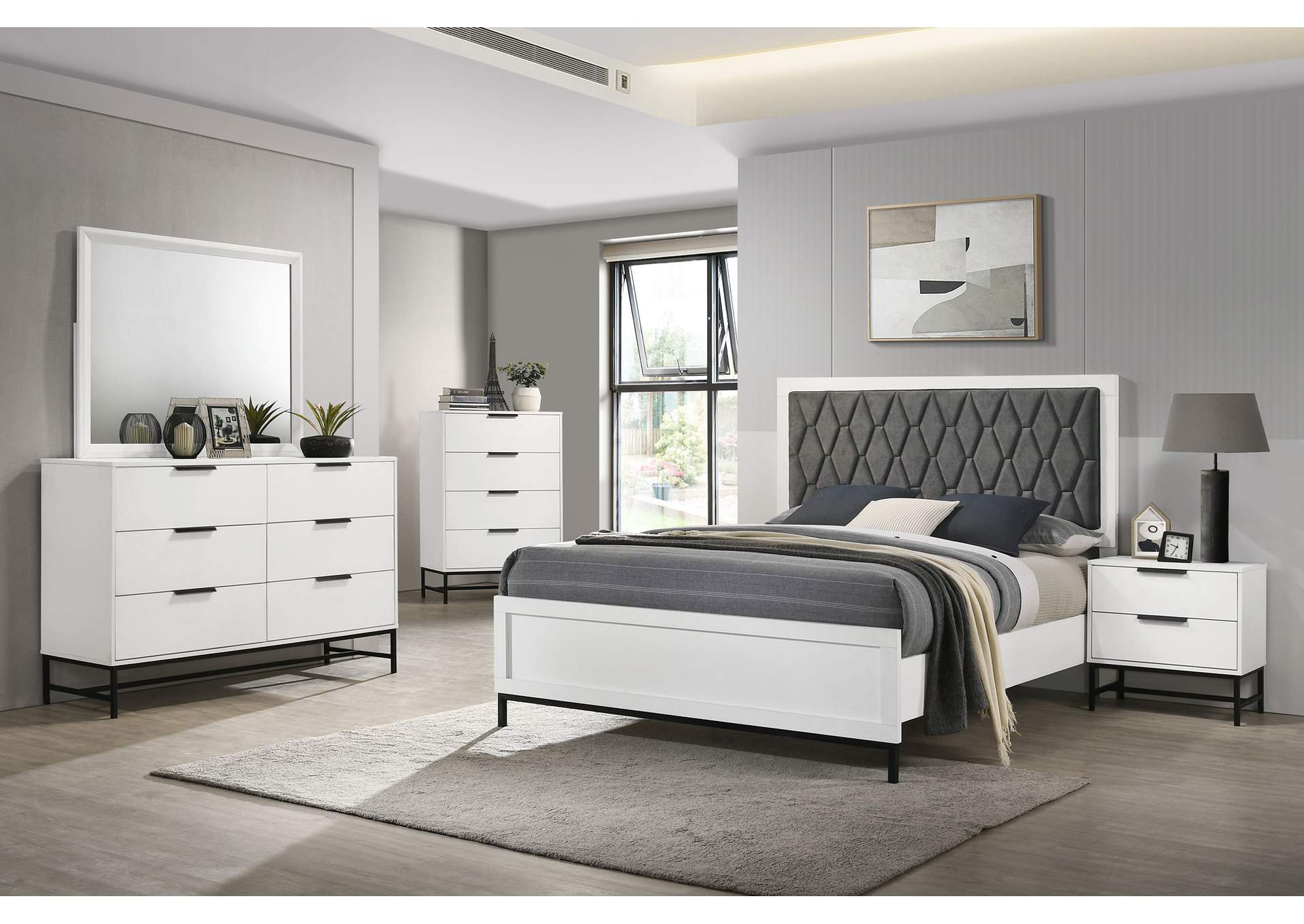 Sonora 5-piece Eastern King Bedroom Set White