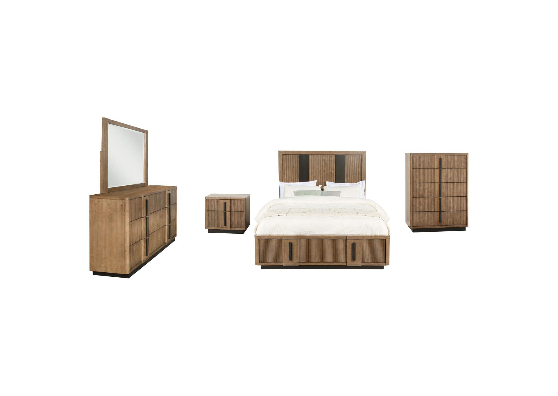 Terrace 5-piece Eastern King Bedroom Set Ash Brown