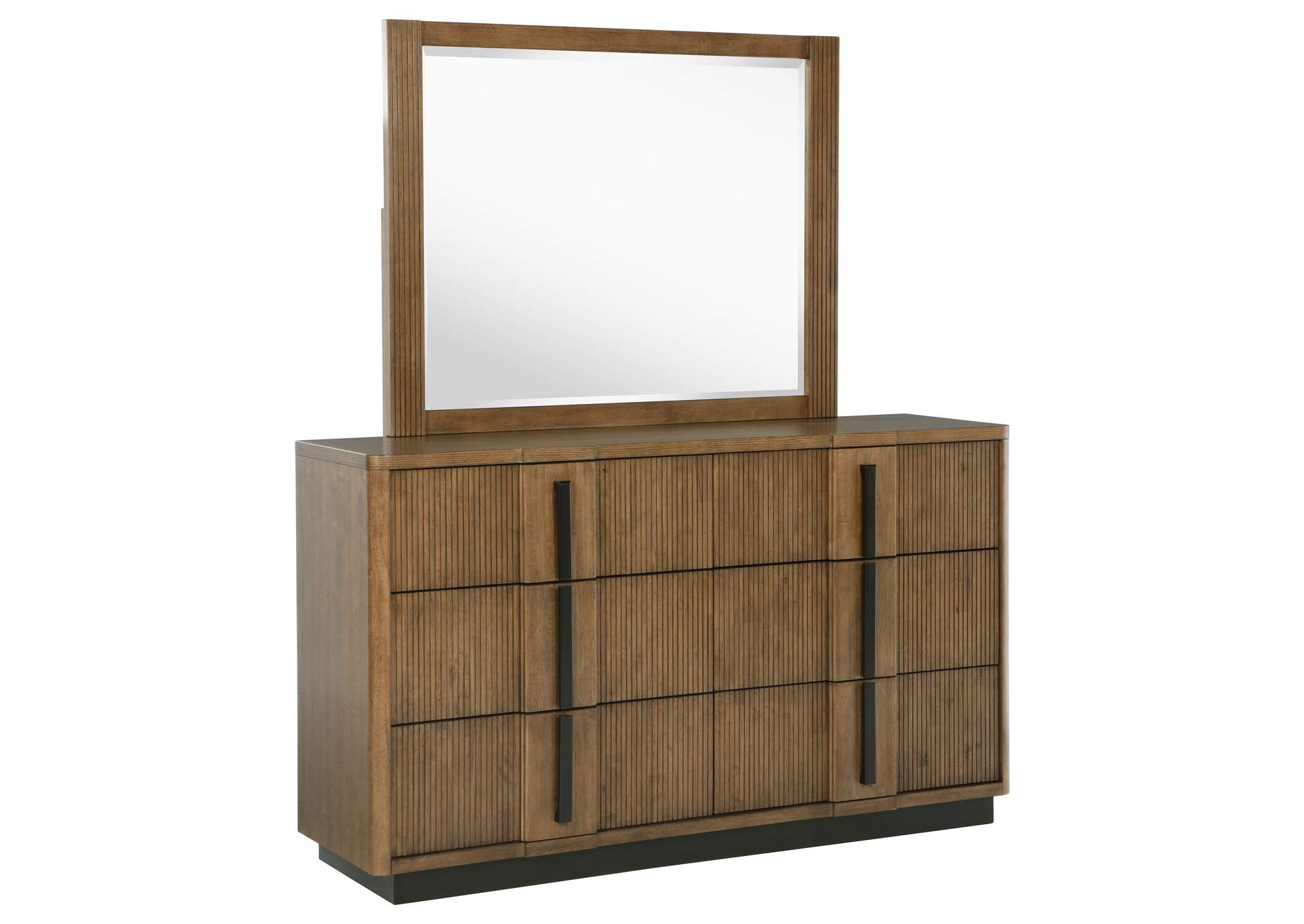 Terrace 6-drawer Dresser and Mirror Ash Brown