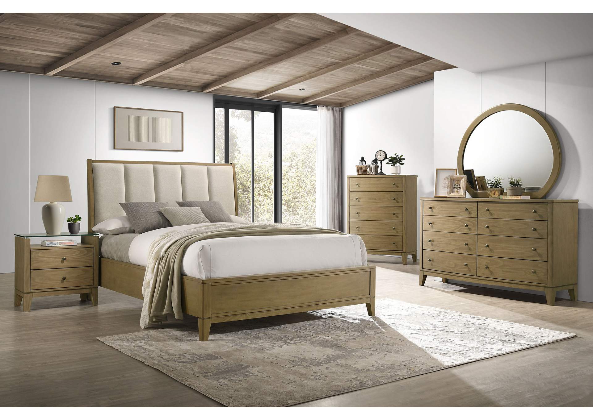 Granada 5-piece California King Bedroom Set Natural Pine