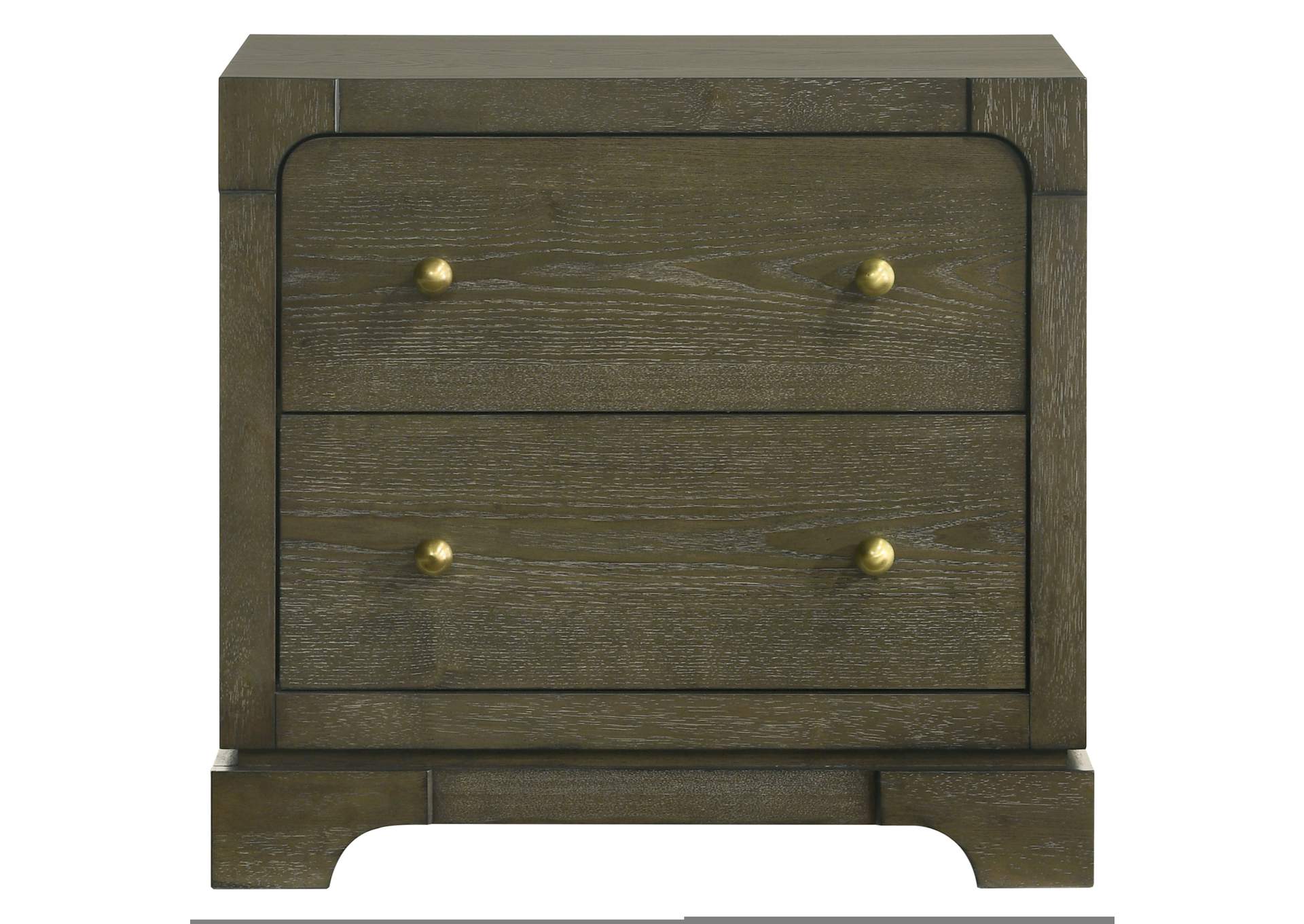 Gran Park 2-drawer Nightstand Bedside Table Dark Cocoa