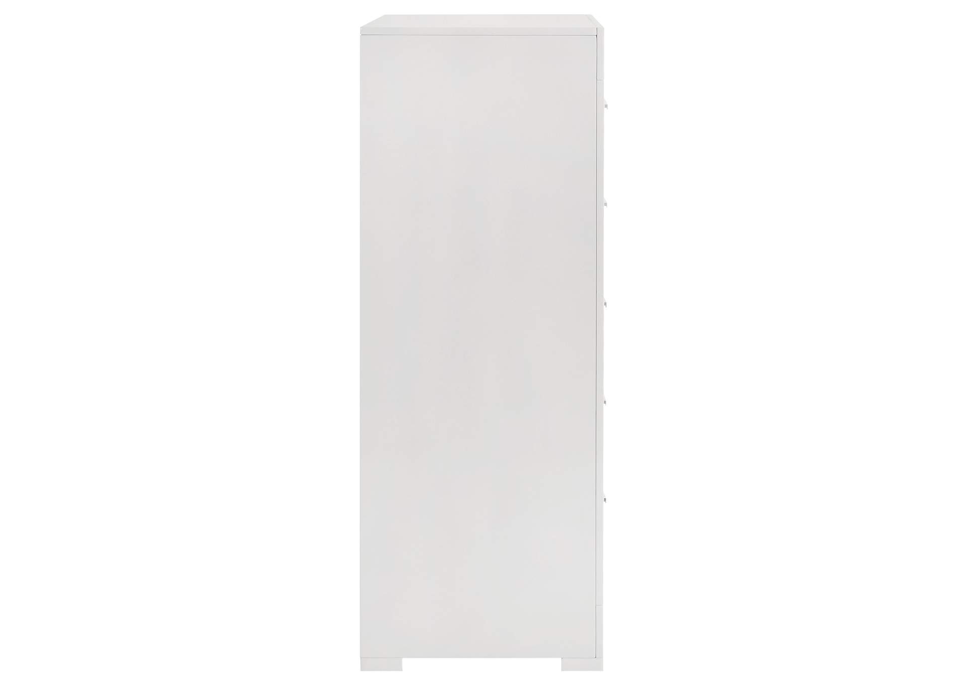 Ives 5-drawer Bedroom Chest of Drawers White High Gloss