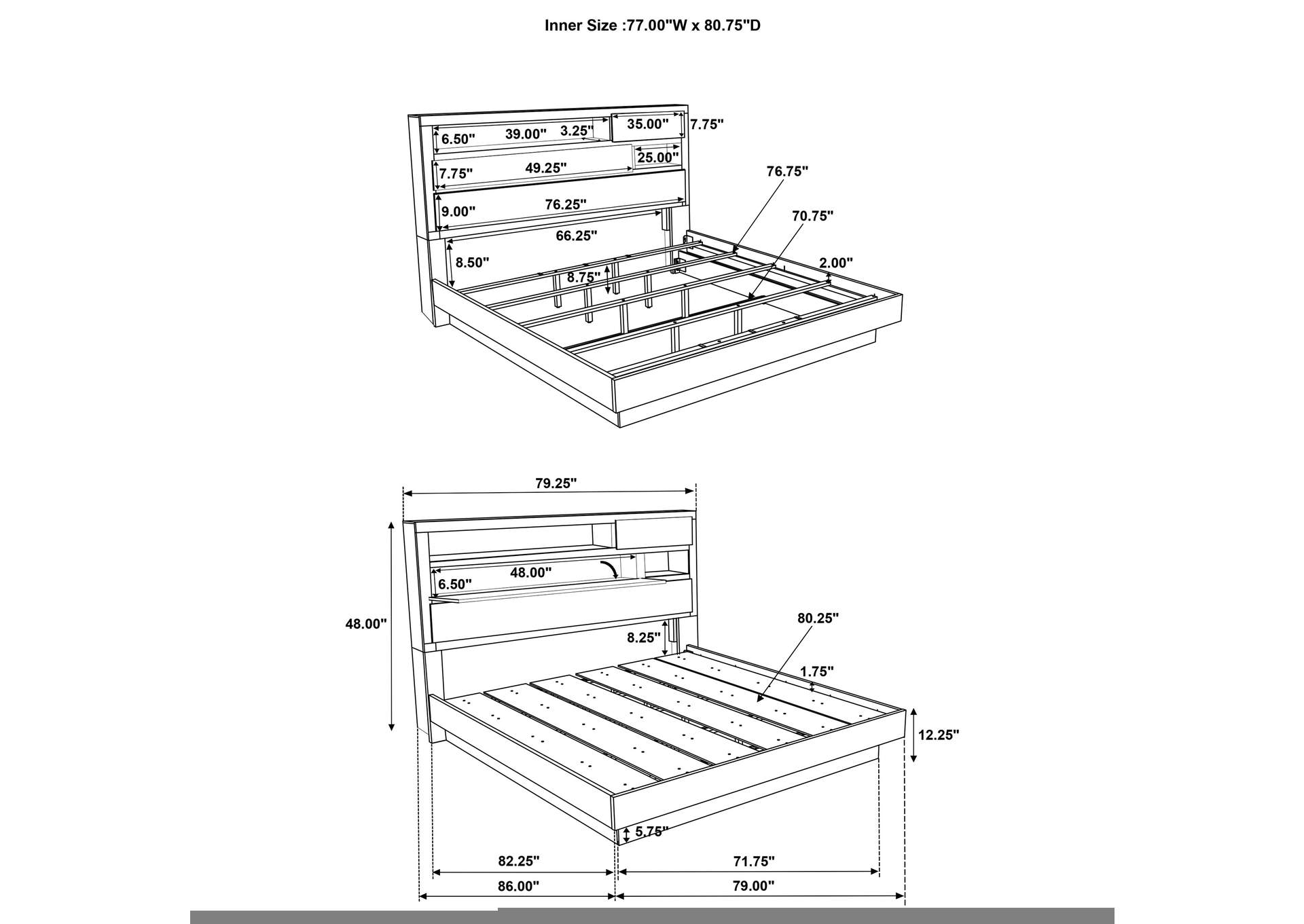 EASTERN KING BED 5 PC SET