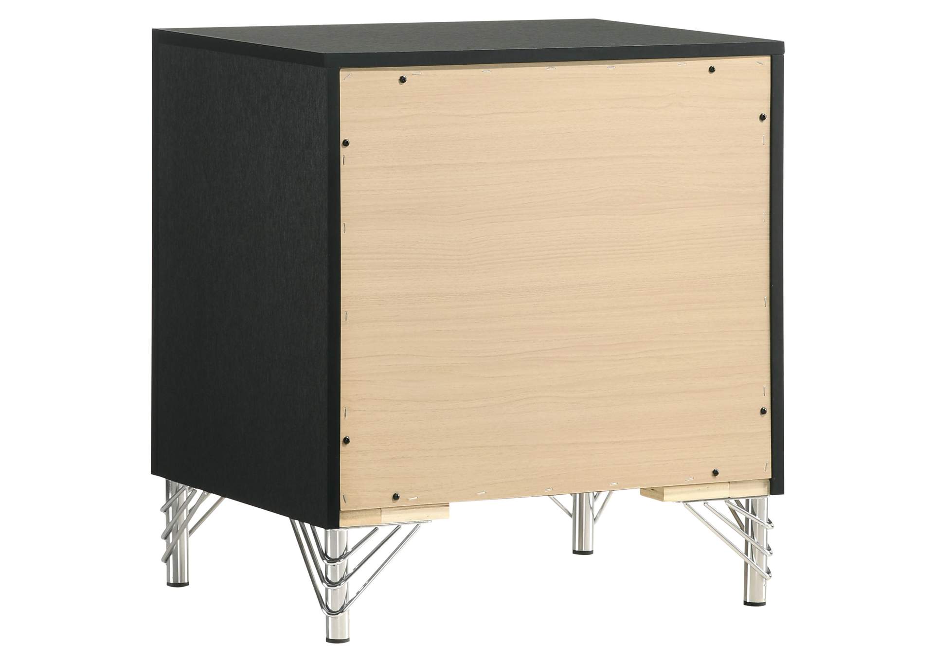 Lucia 2-drawer Nightstand Bedside Table Black