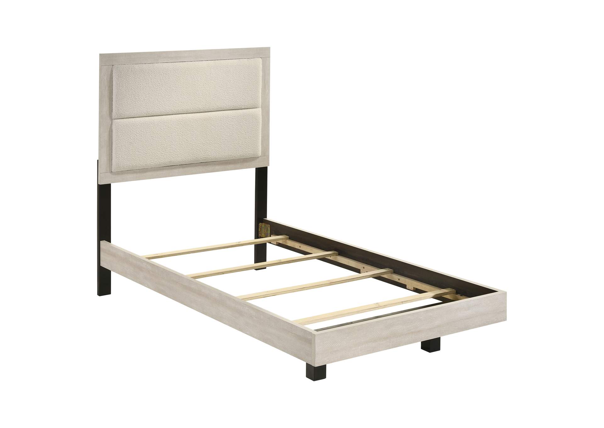 Trenton 54-inch Wood Twin Panel Bed Rustic Cream
