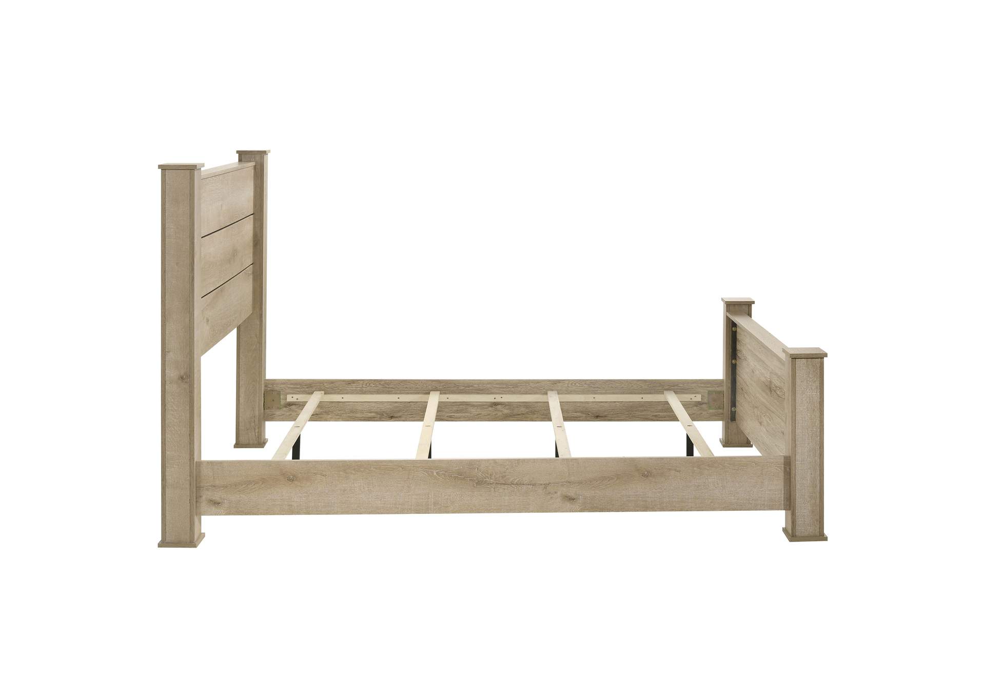 Oakglen 55-inch Eastern King Panel Bed Weathered Oak