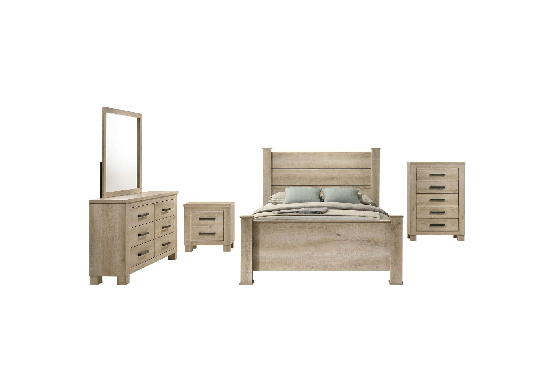 Oakglen 5-piece California King Bedroom Set Weathered Oak