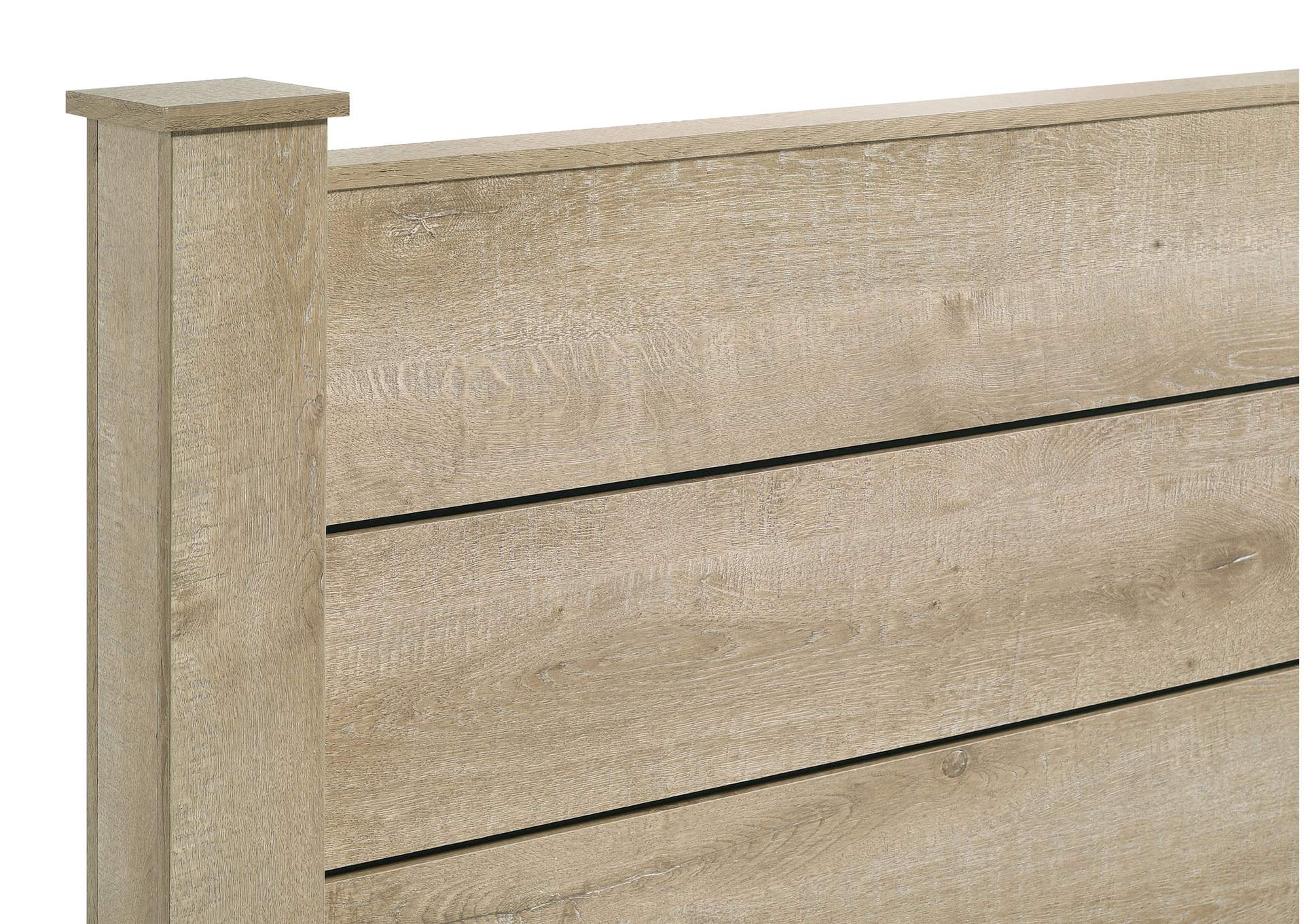 Oakglen 55-inch California King Panel Bed Weathered Oak