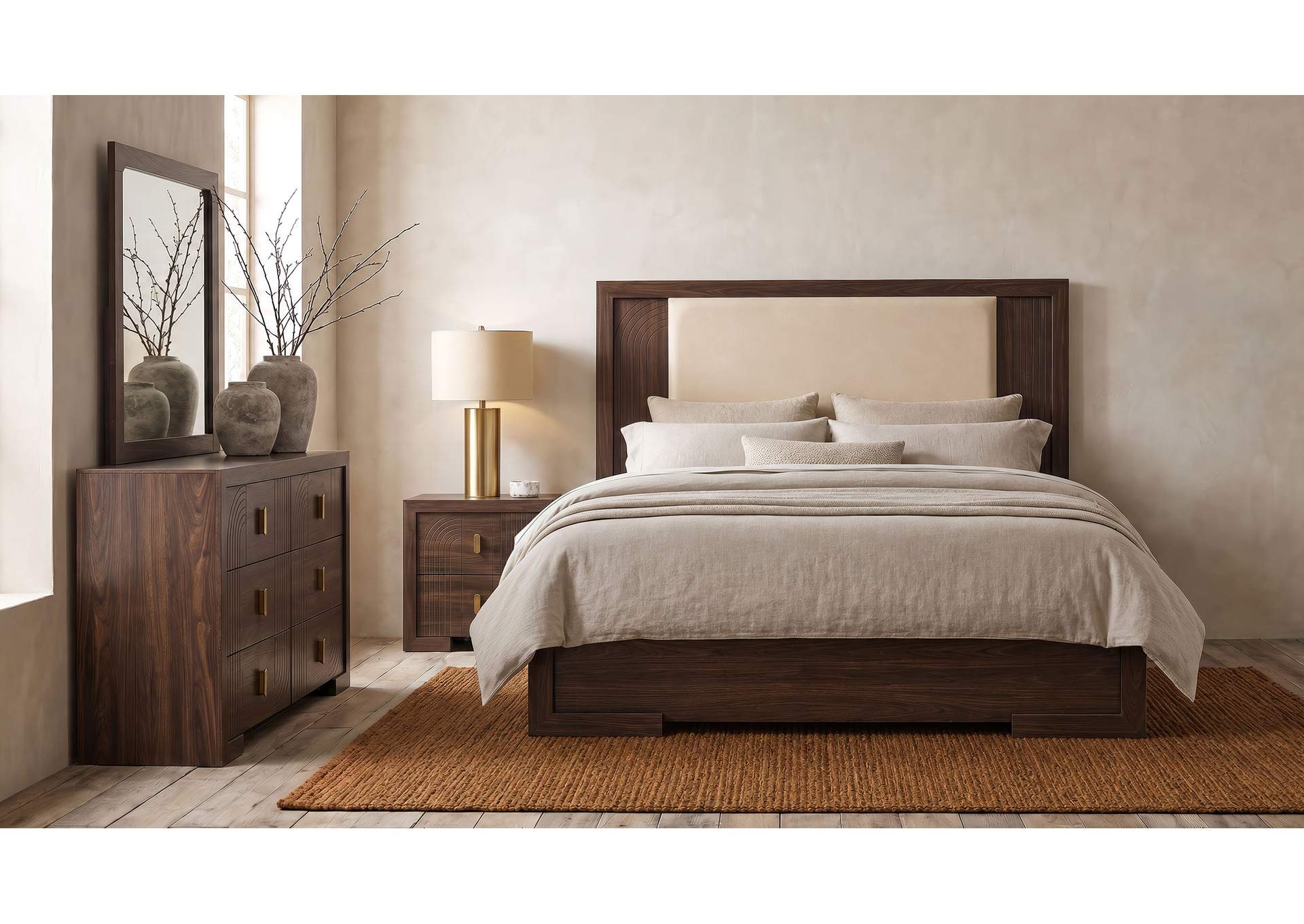 Etienne 4-piece Eastern King Bedroom Set Walnut image 4