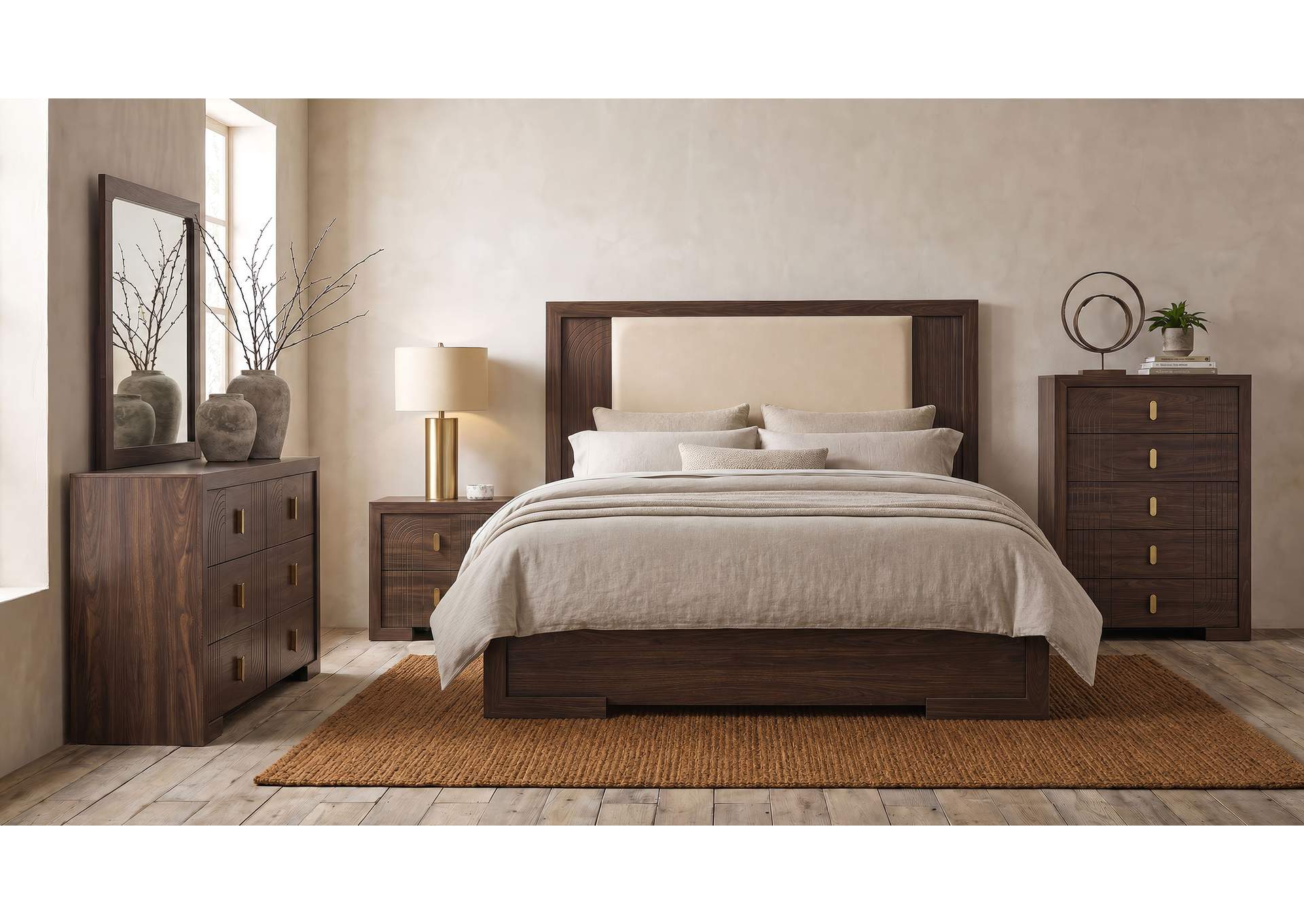 Etienne 5-piece Eastern King Bedroom Set Walnut image 1