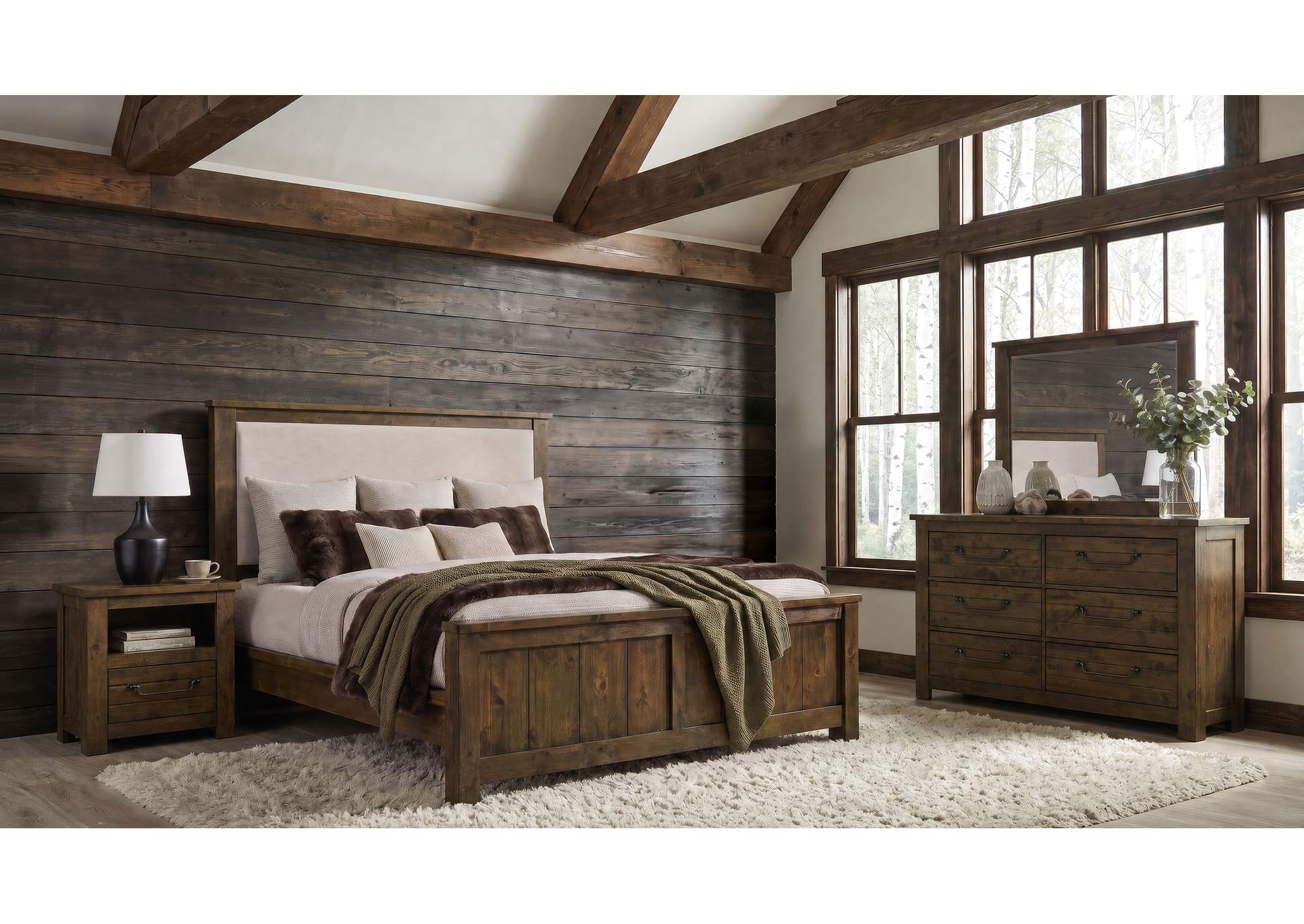 Doherty 4-piece California King Bedroom Set Rustic Brown image 1