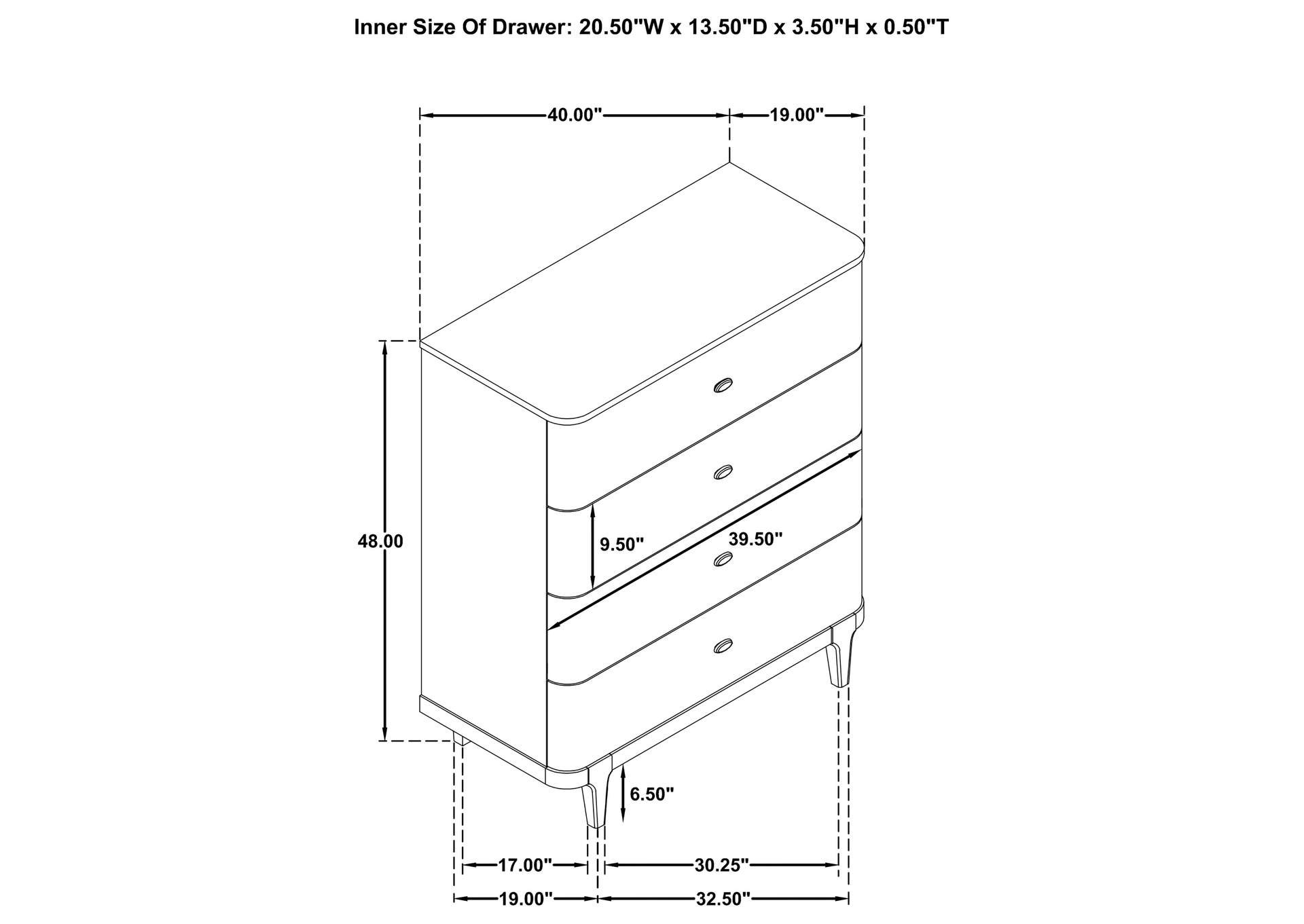 Lucaire 5-drawer Chest of Drawers Sandstone image 17